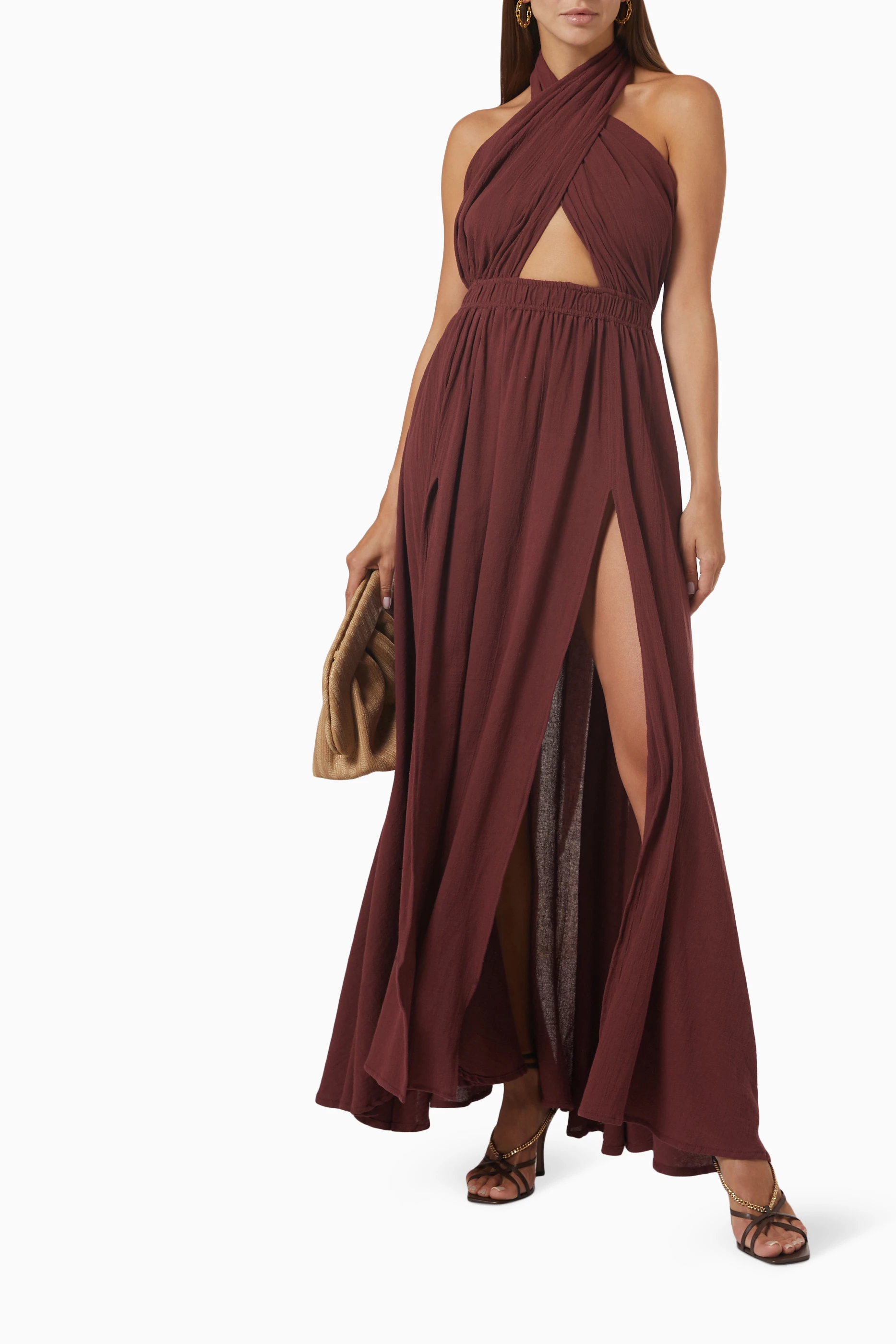 Maxi burgundy dress new arrivals
