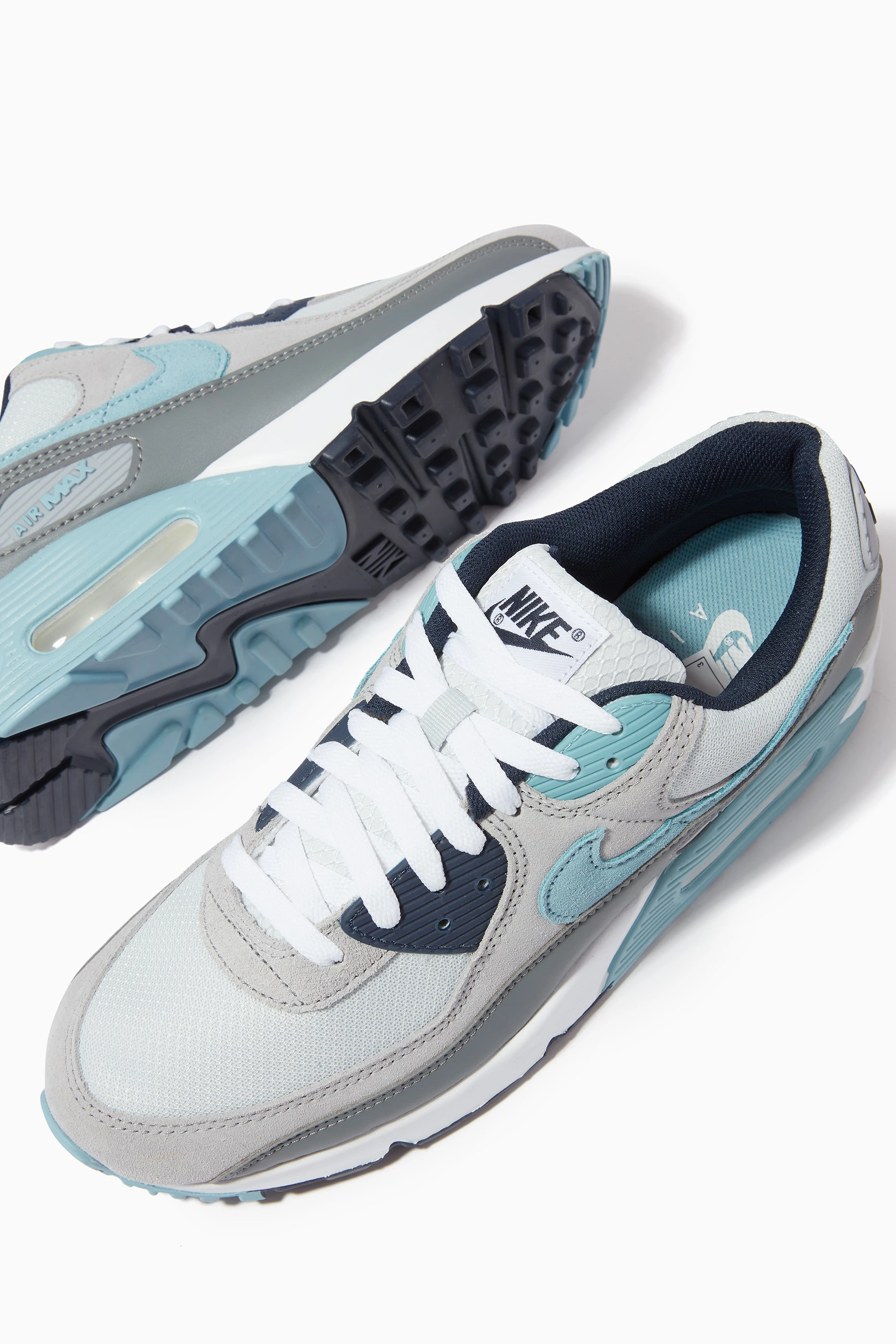Air max 90 on sale white and grey