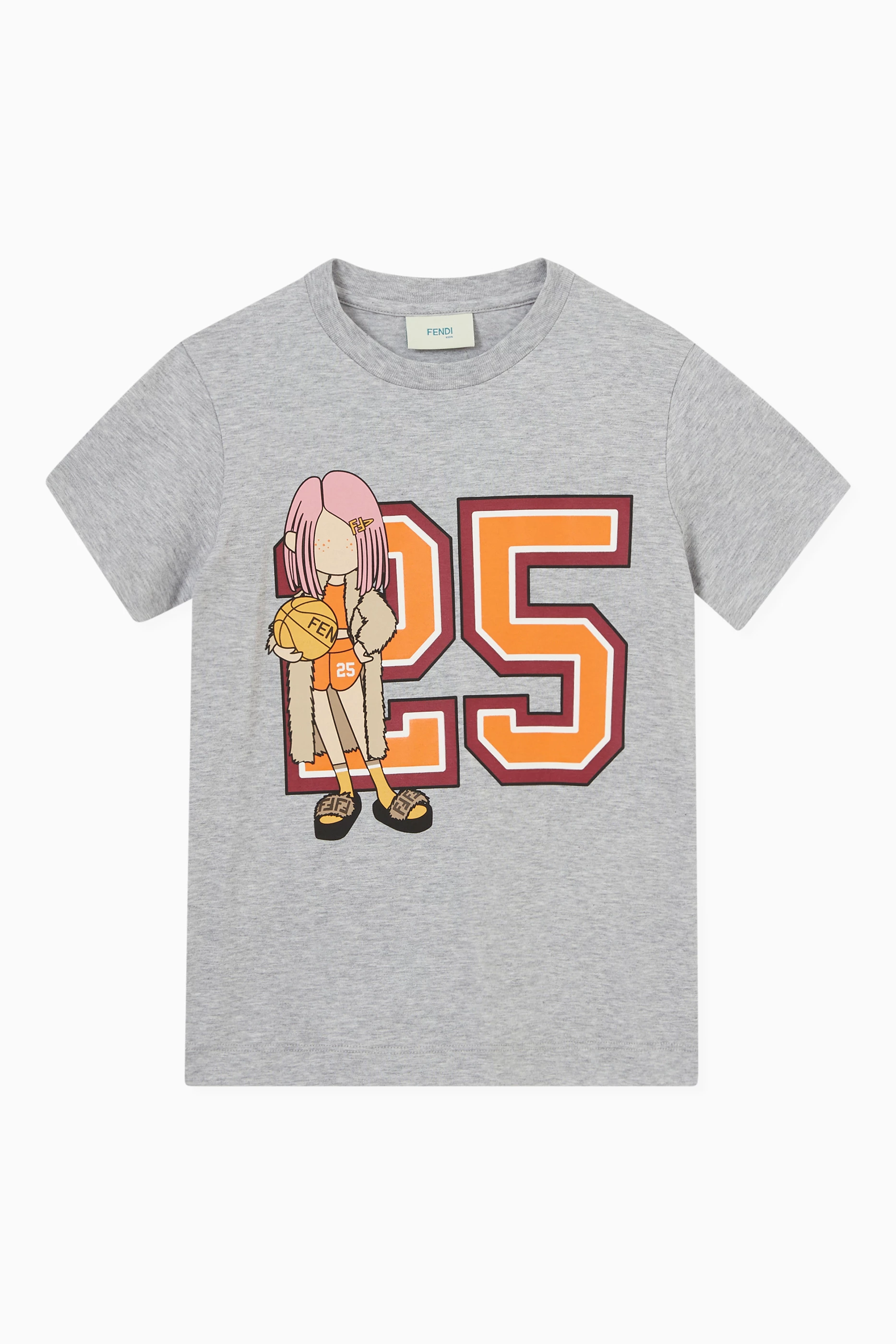 Grey fendi 2025 t shirt