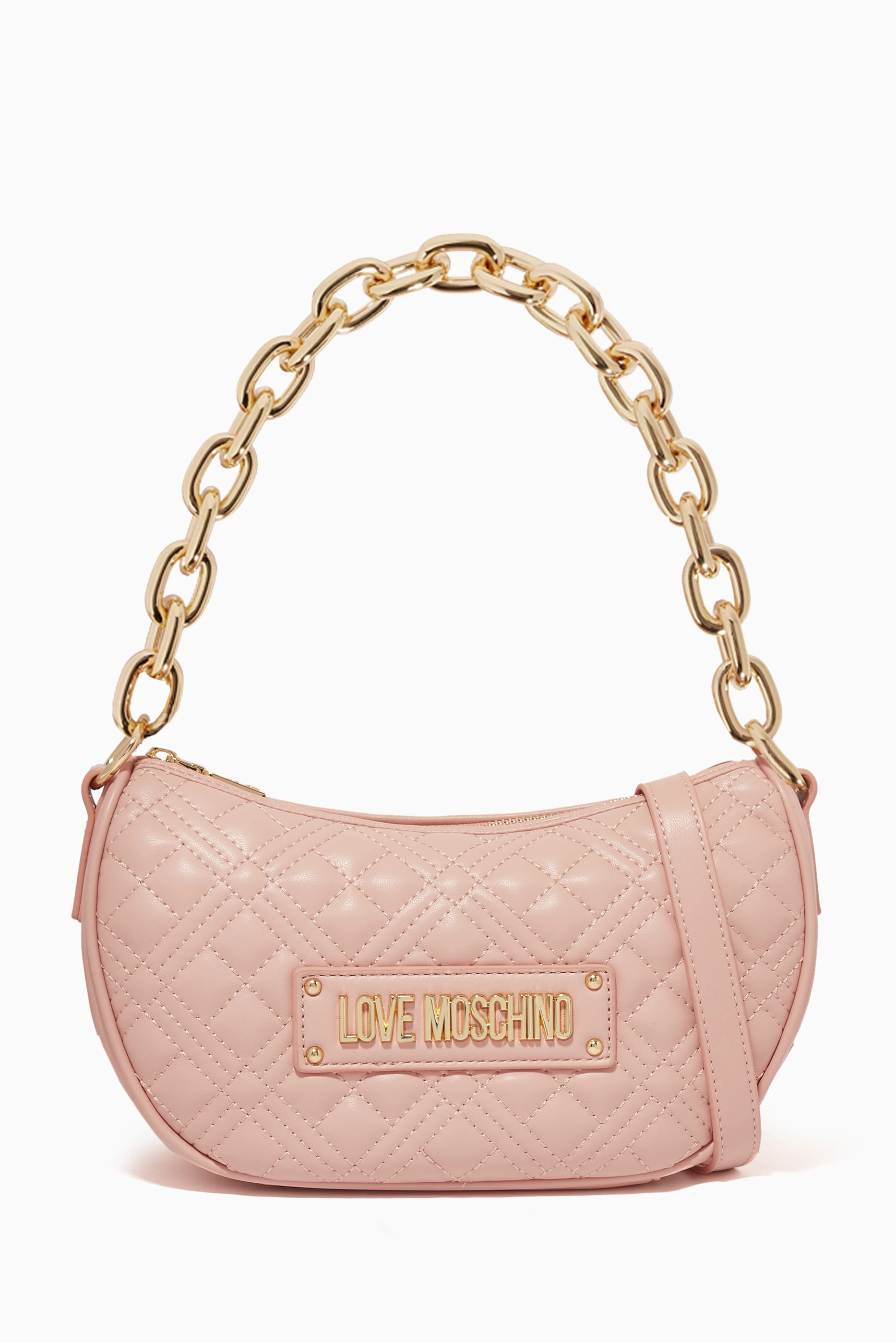 Buy Love Moschino Pink Mini Top Handle Bag in Quilted Faux Leather for  Women in UAE