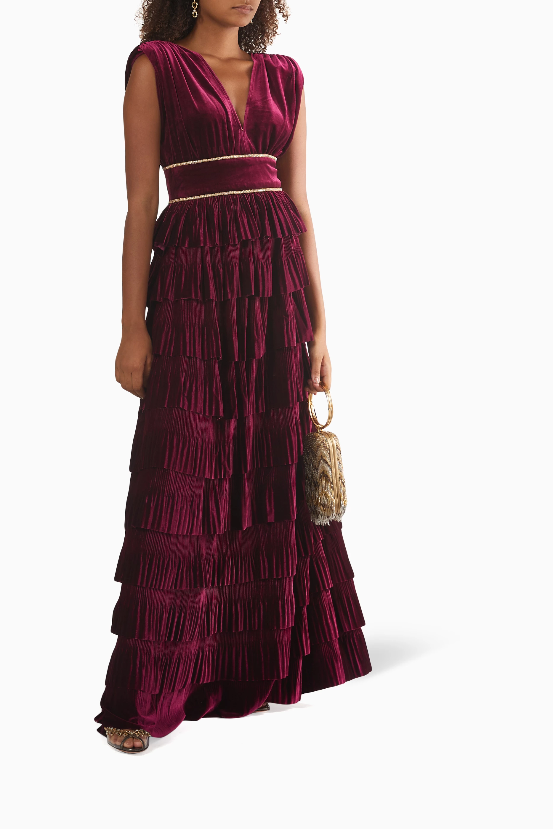 Bronx and banco velvet flare dress sales