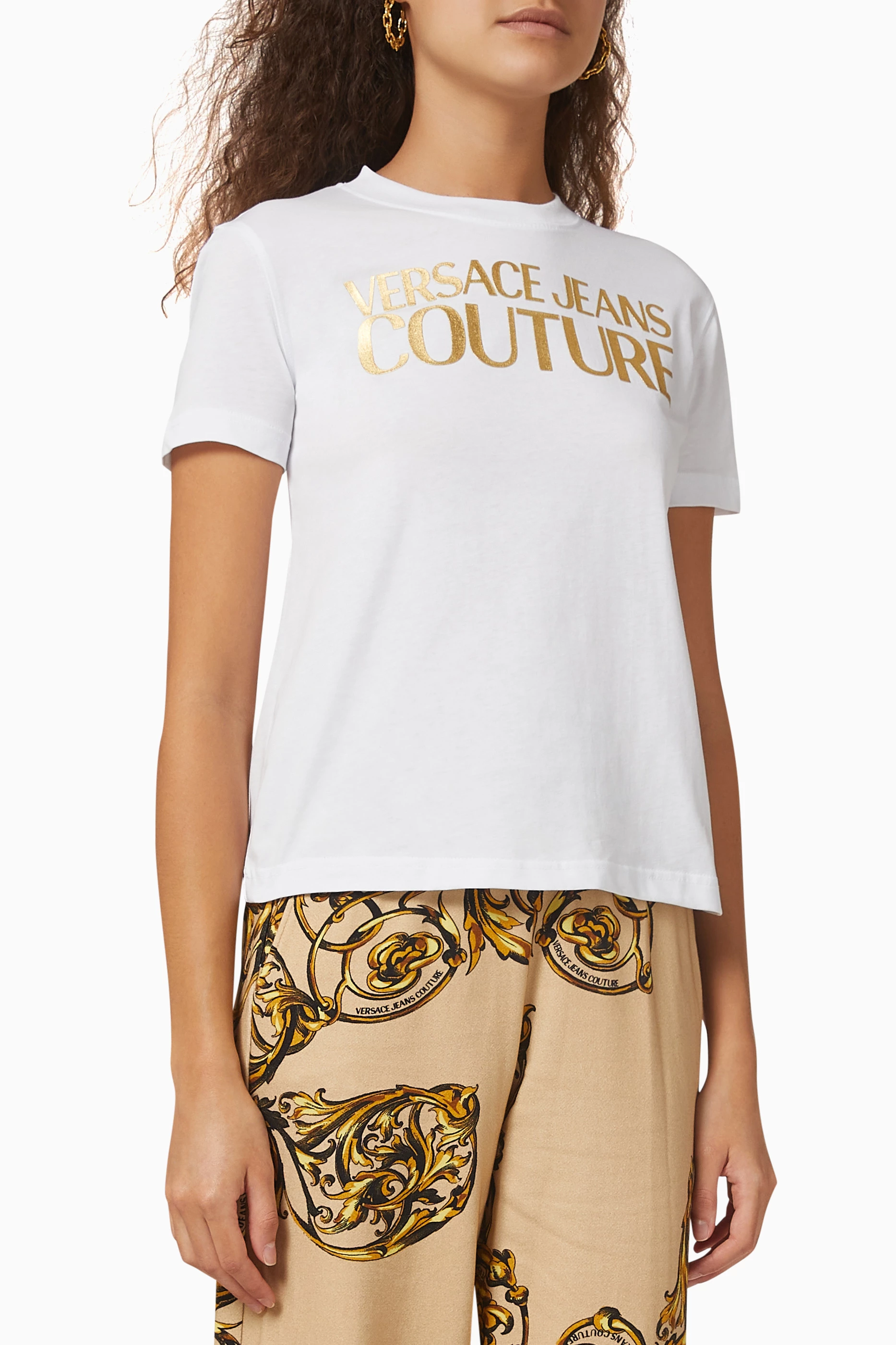 Versace jeans white t shirt top