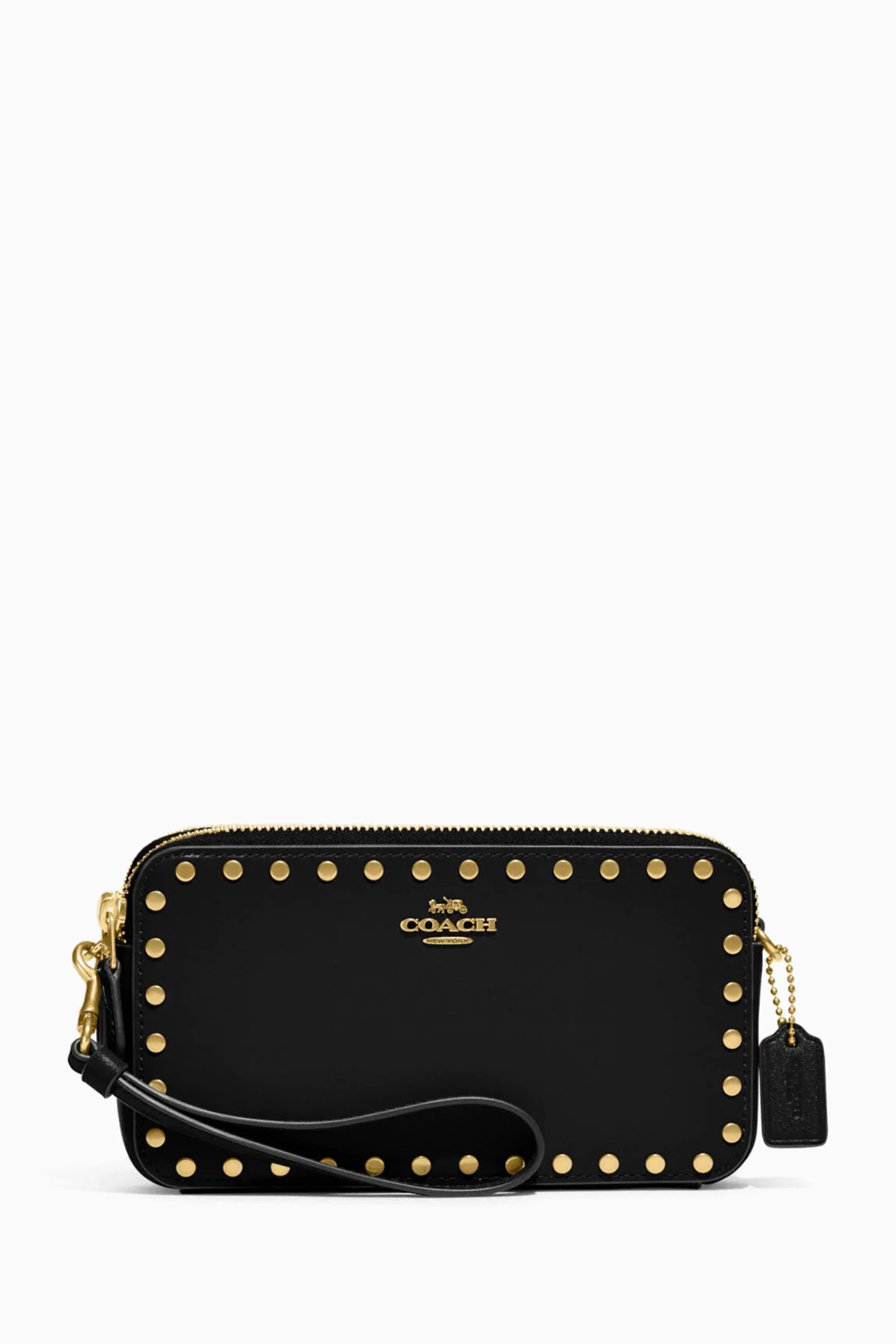 Coach crossbody clutch with cheap rivets