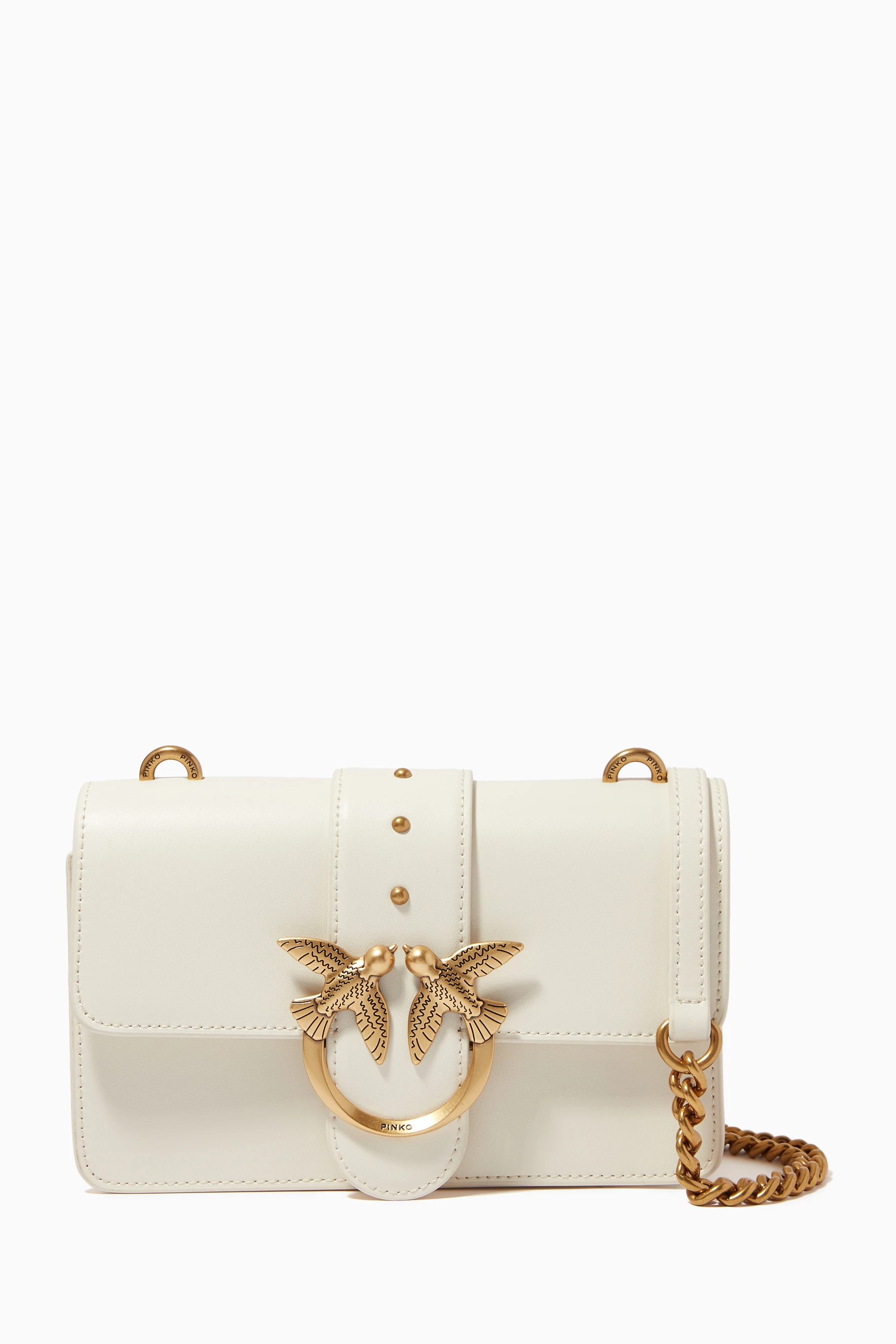 Pinko mini hotsell love bag white