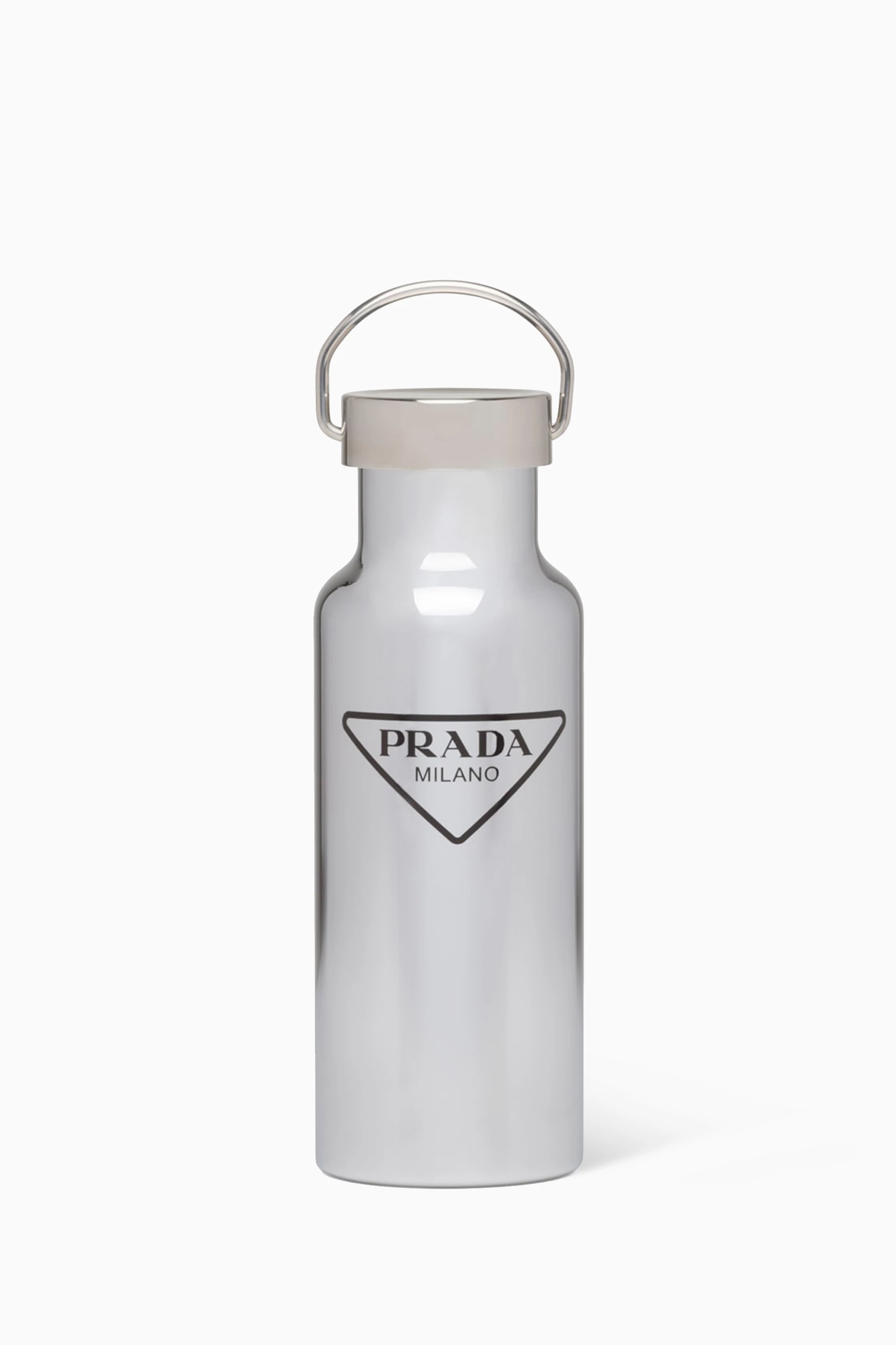 Buy Prada Black Logo Water Bottle in Stainless Steel 500ml for Men in UAE Ounass