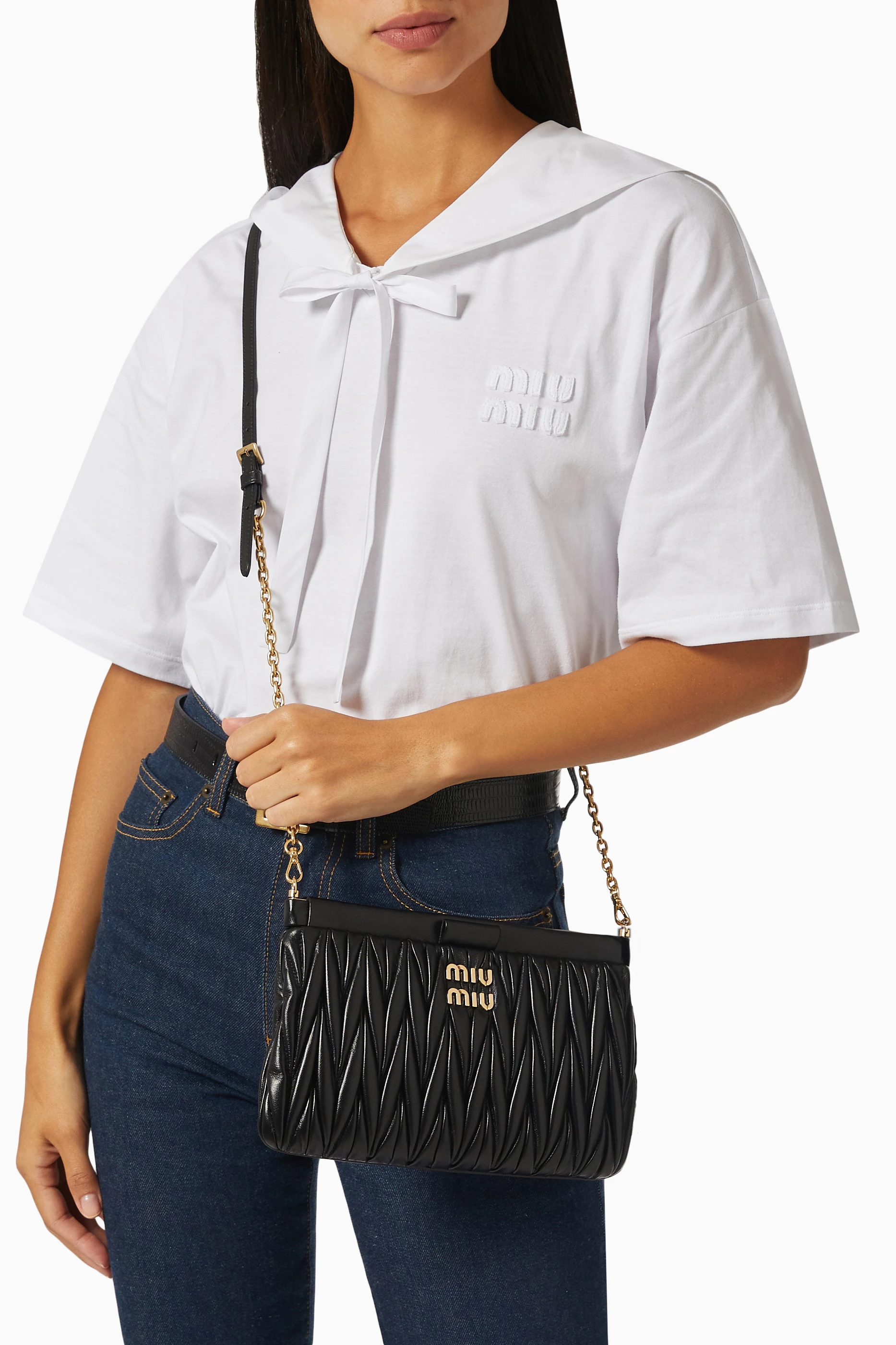 Chevron quilt small bond street shoulder bag sales