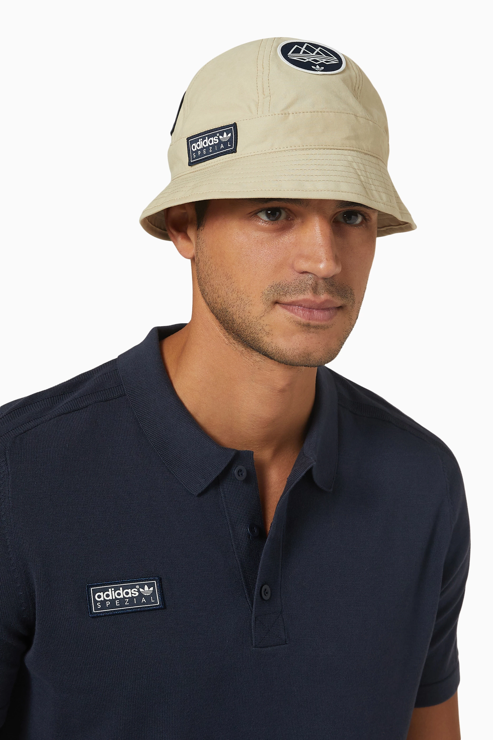 Buy adidas Statement Neutral Patch Bucket Hat in Cotton Twill for