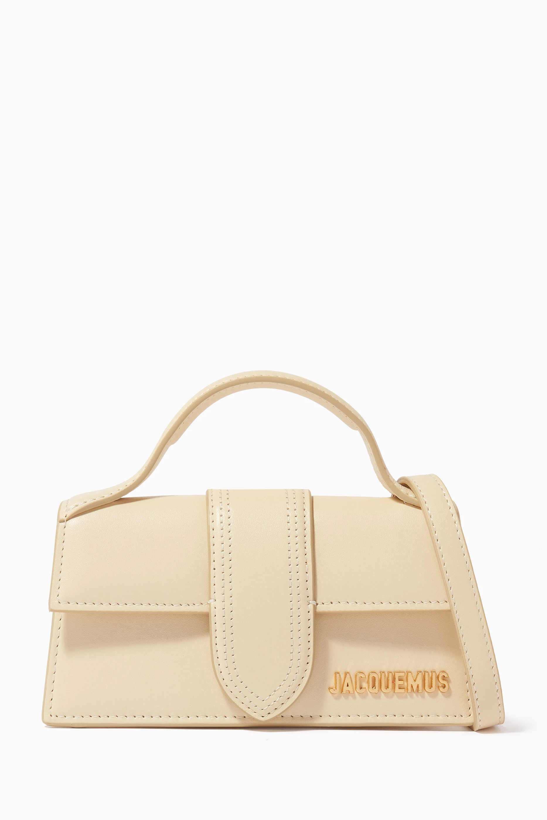 Buy Jacquemus Neutral Le Bambino Mini Bag in Leather for Women in