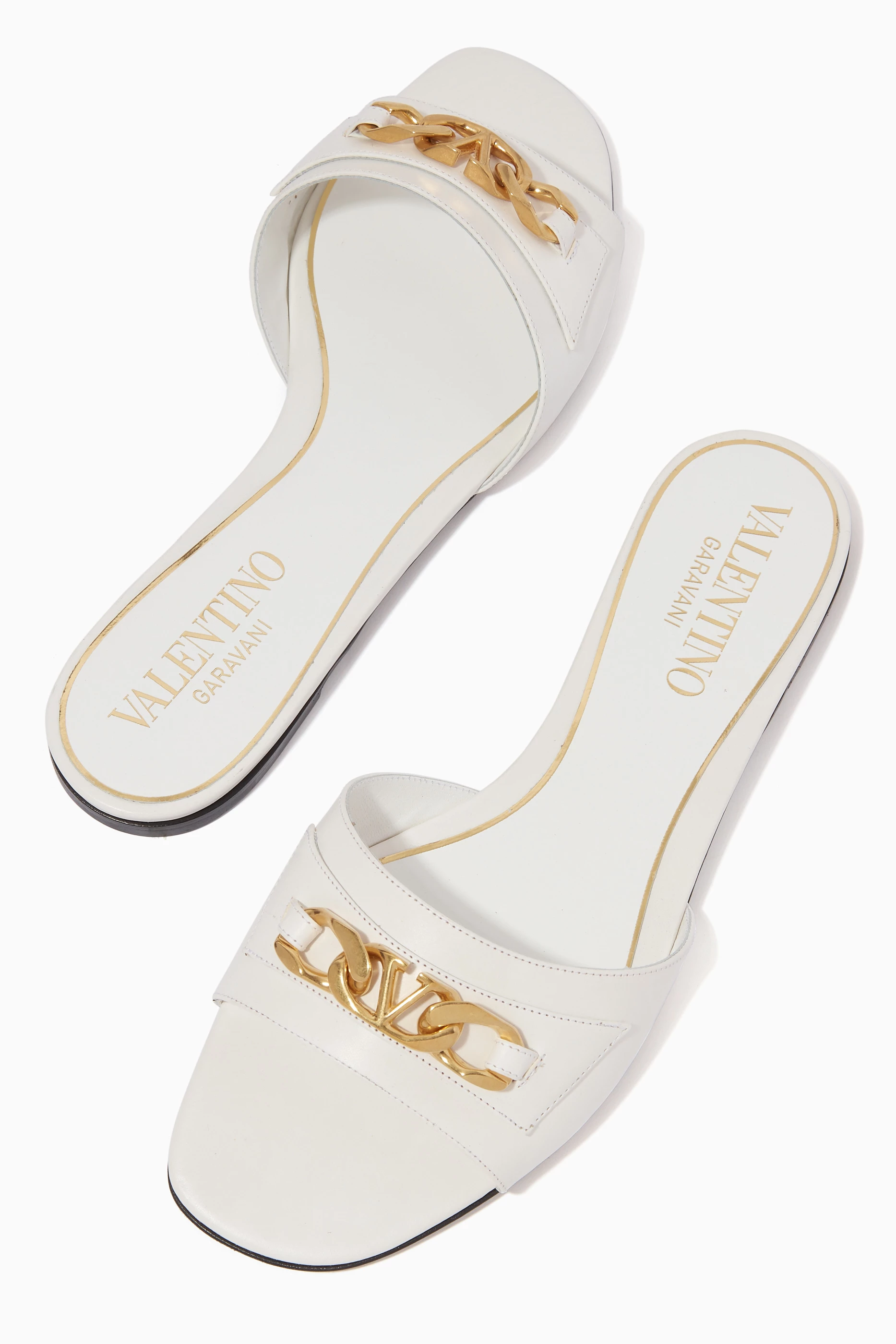 White valentino slides hotsell
