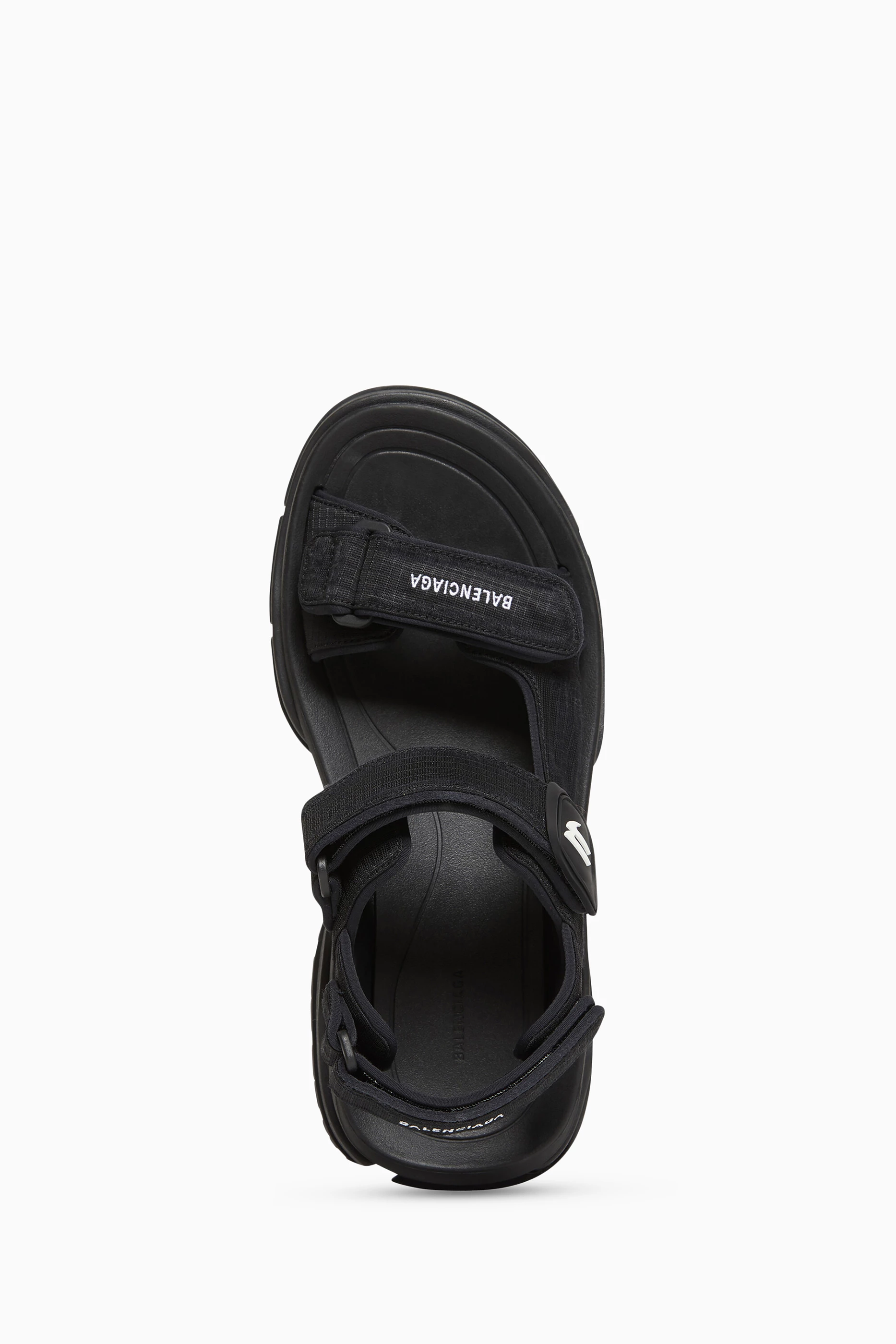 Buy Balenciaga Black Tourist Sandals in Technical Fabric for