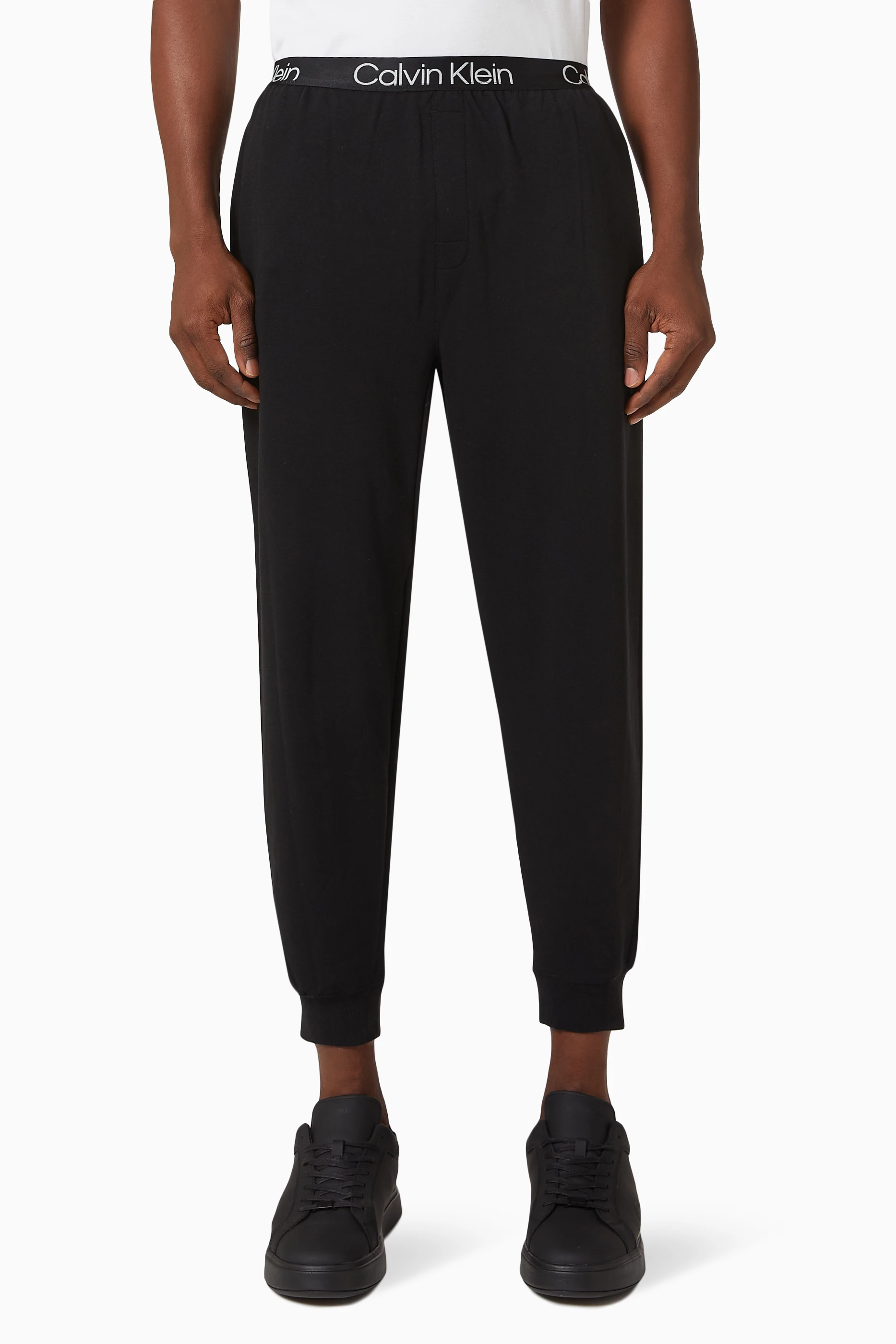 Buy Calvin Klein Black Modern Structure Lounge Sweatpants in