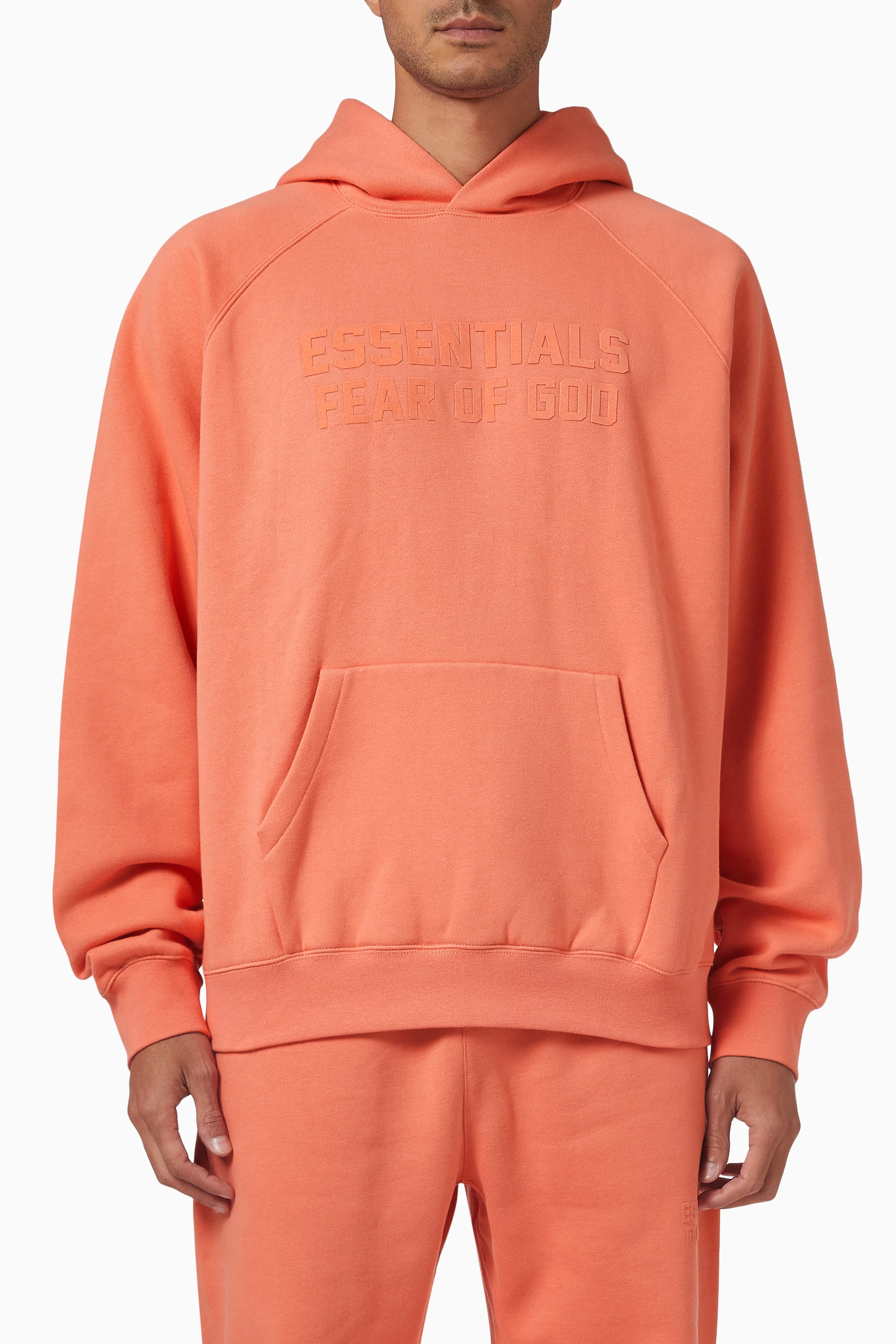 Fear of god orange hoodie store