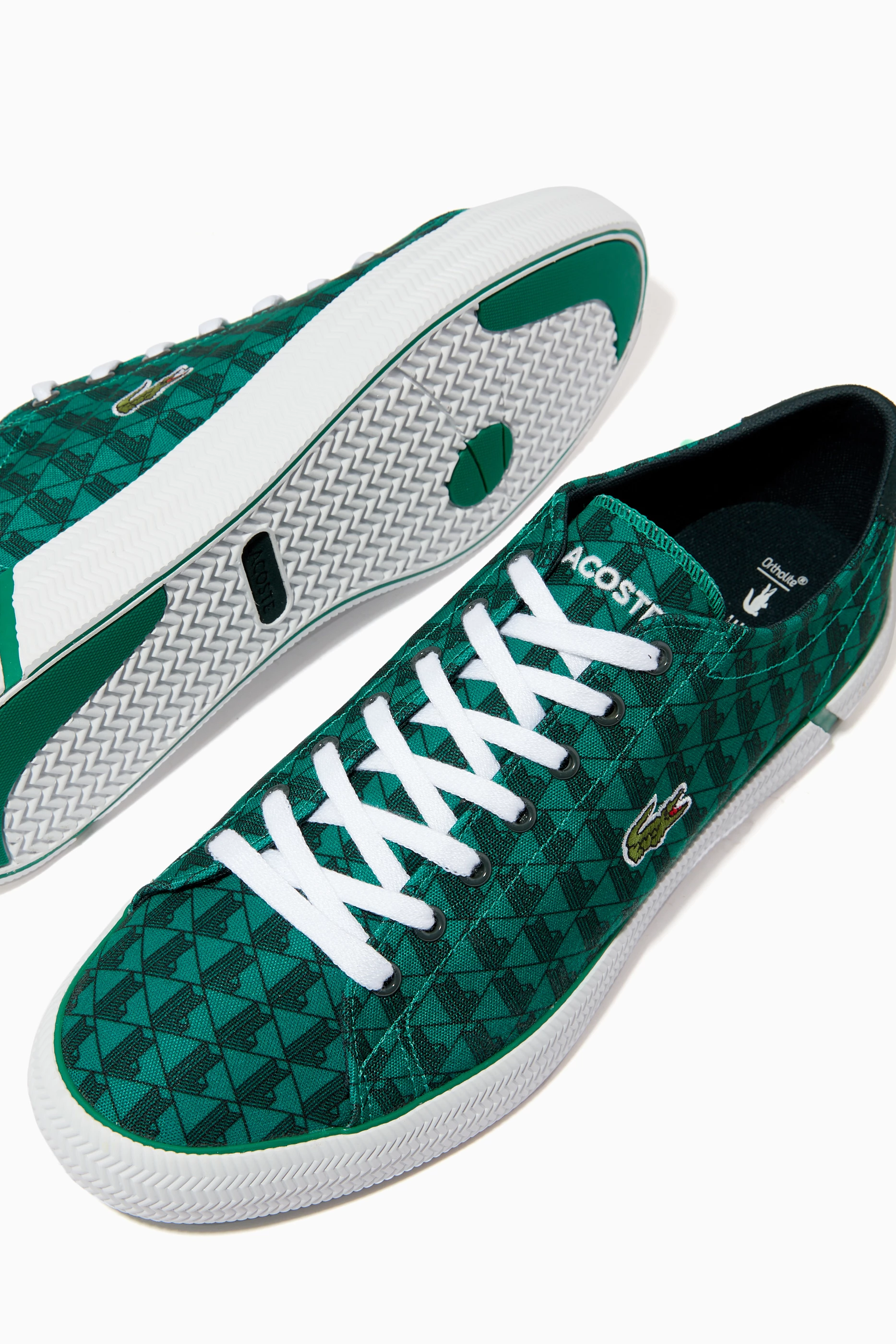 Buy Lacoste Green Gripshot Sneakers in Canvas for Men in UAE Ounass