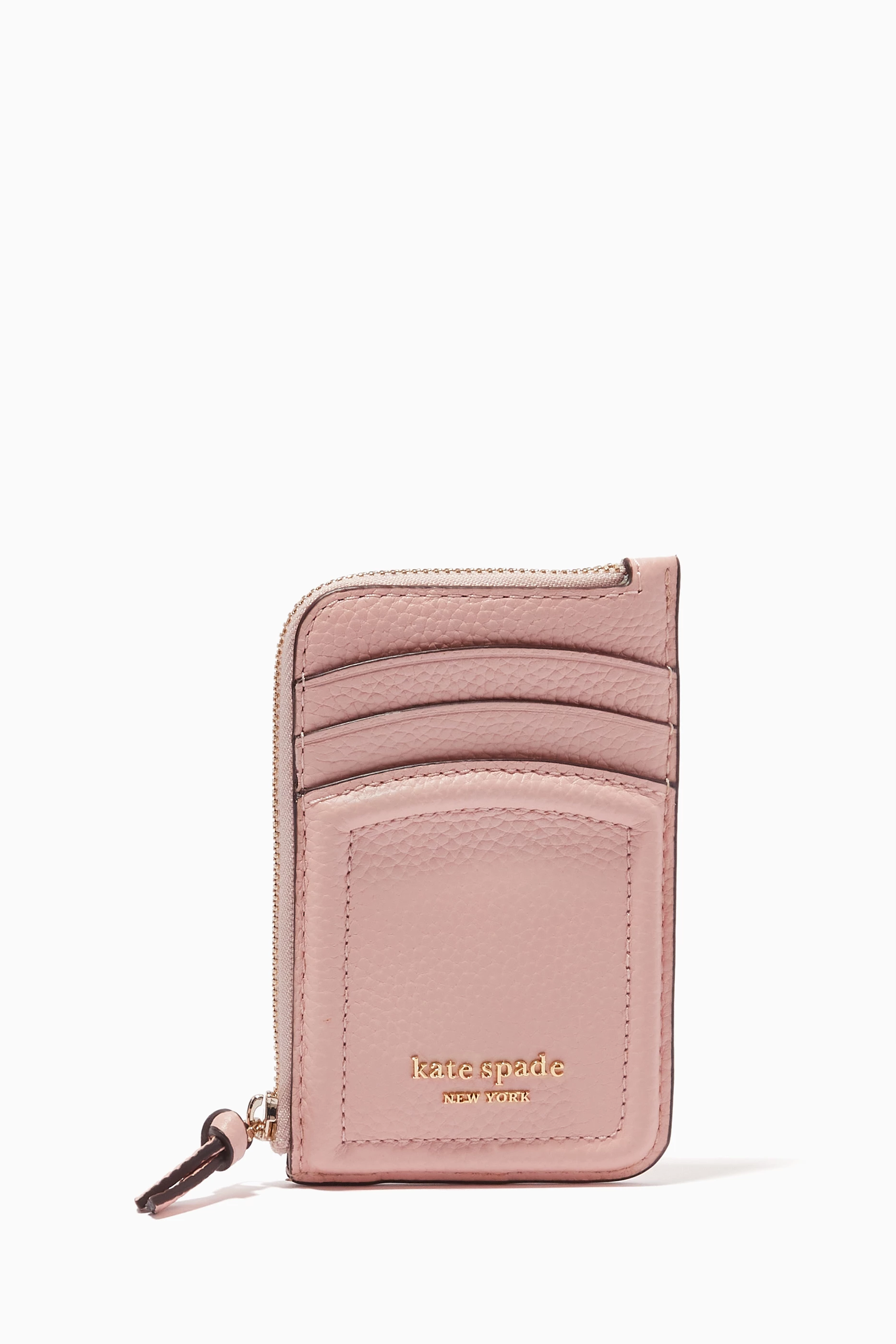 Margaux leather online zip card holder