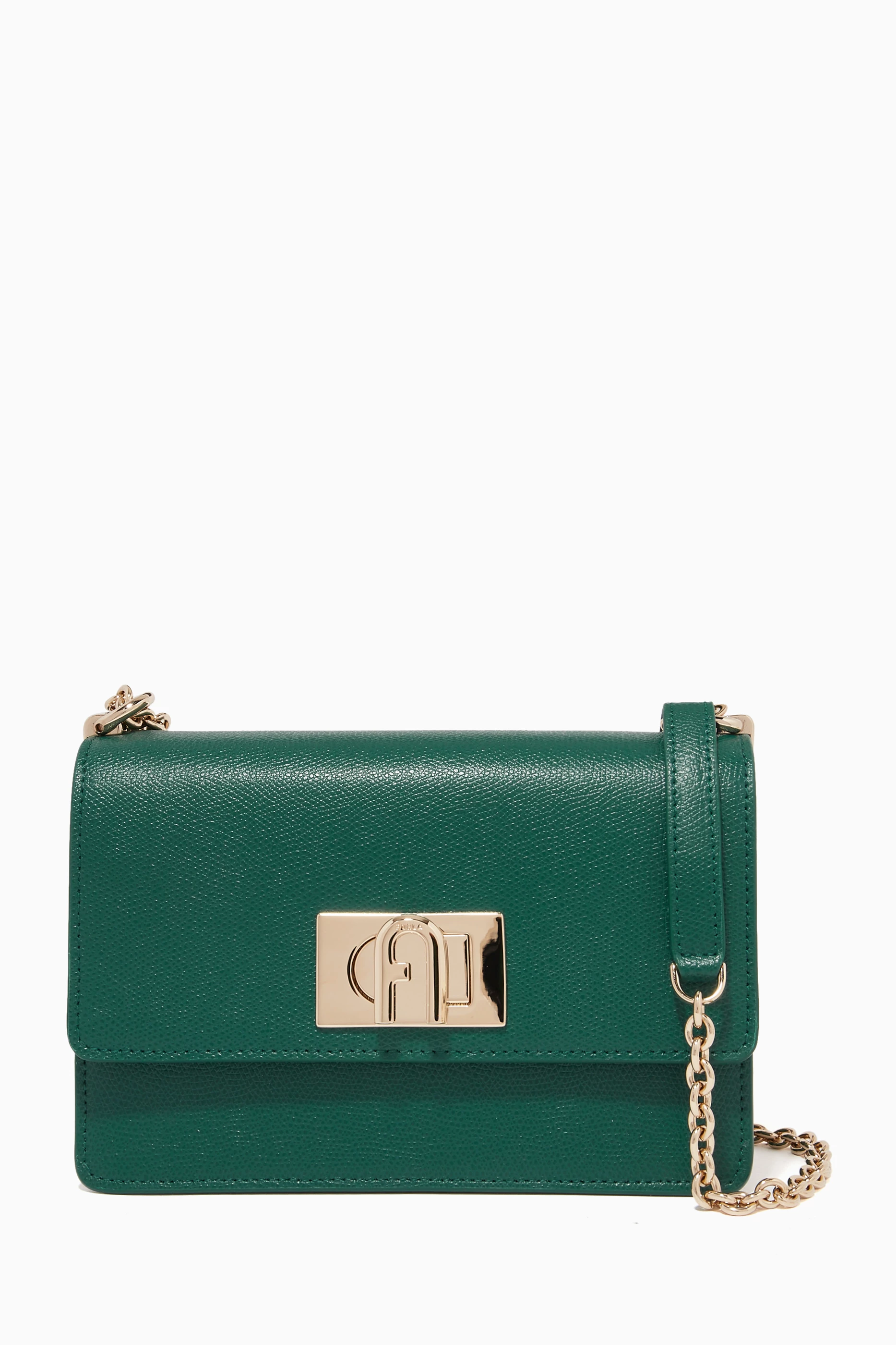 Buy Furla Green Furla 1927 Mini Crossbody Bag in Leather for Women