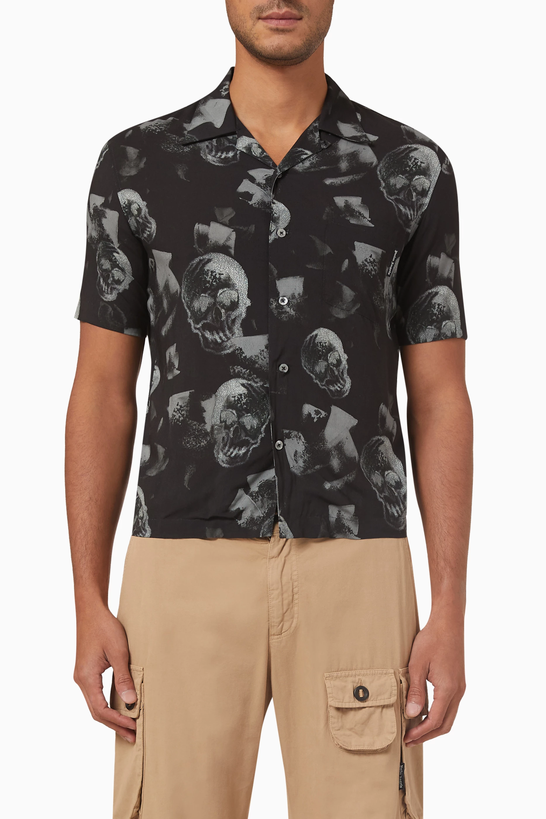 Skull top shirt men