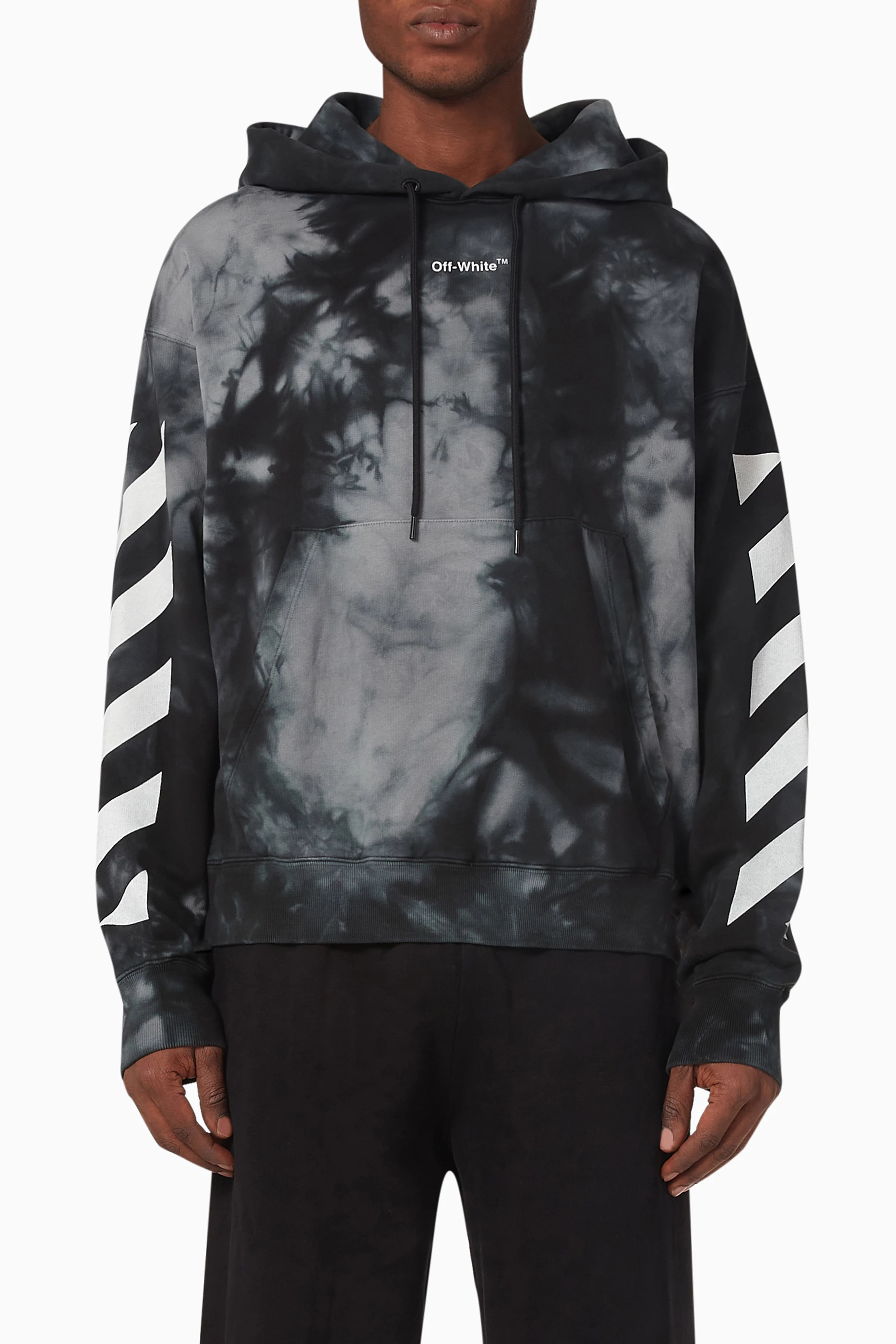 Off white best sale hoodie tie dye