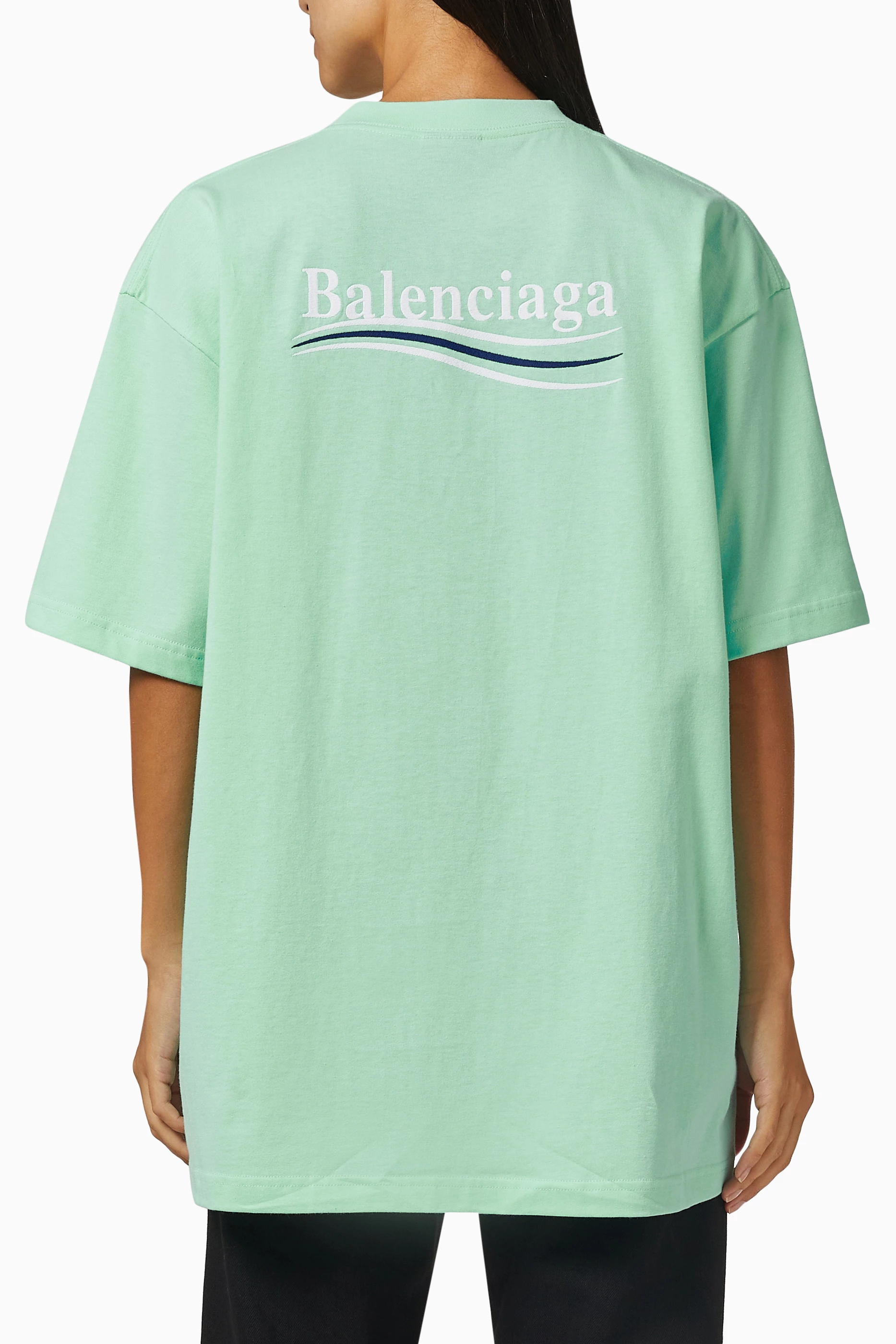 Balenciaga t shirt womens olive new arrivals