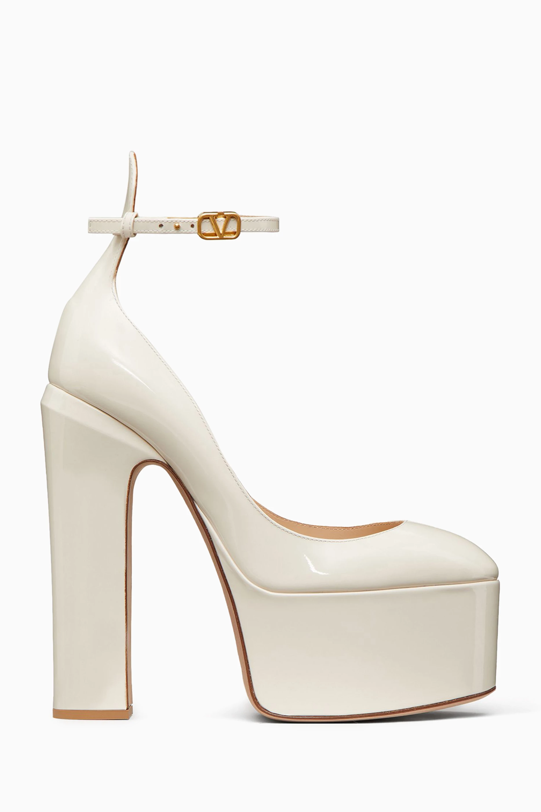 Buy Valentino Garavani White Valentino Garavani Tan Go 155