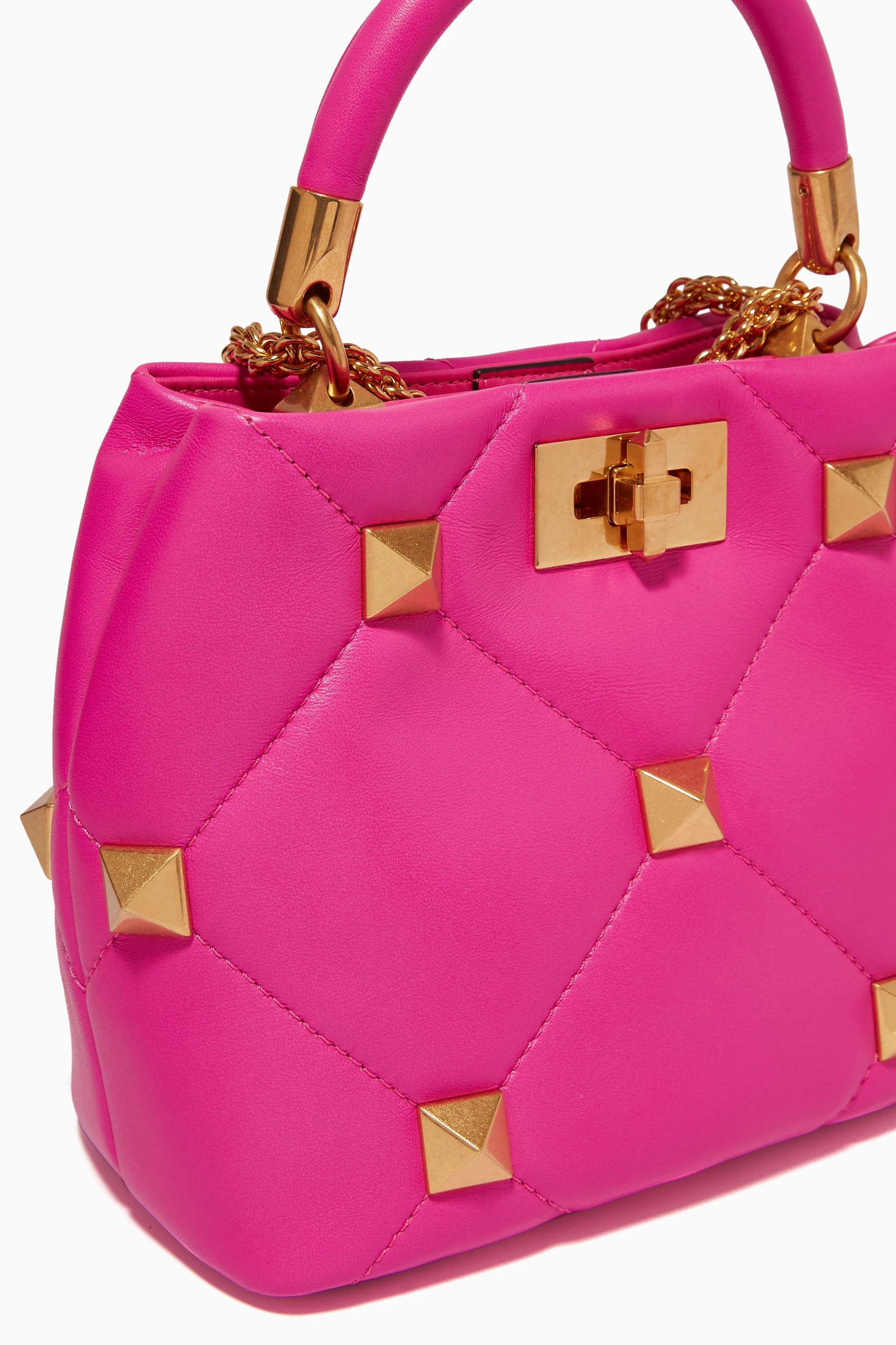 Buy Valentino Garavani Pink Valentino Garavani Roman Stud Small