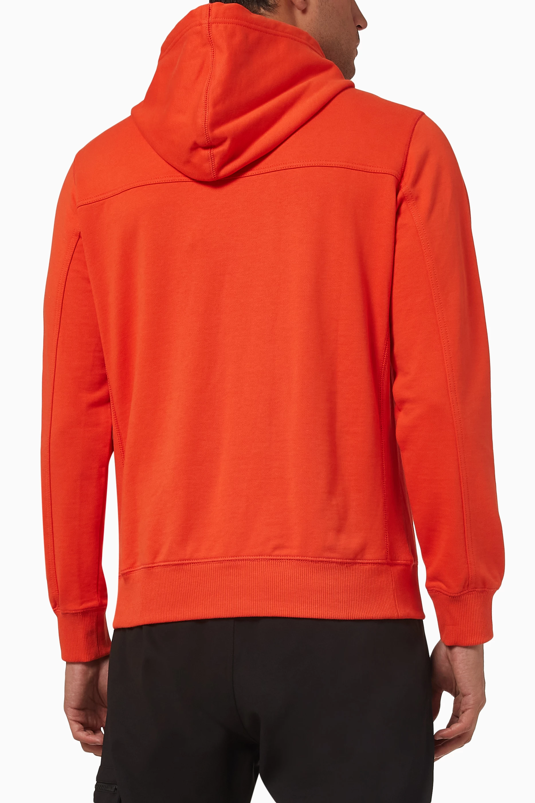 Buy Calvin Klein Jeans Orange Hoodie in Organic Cotton for Men in