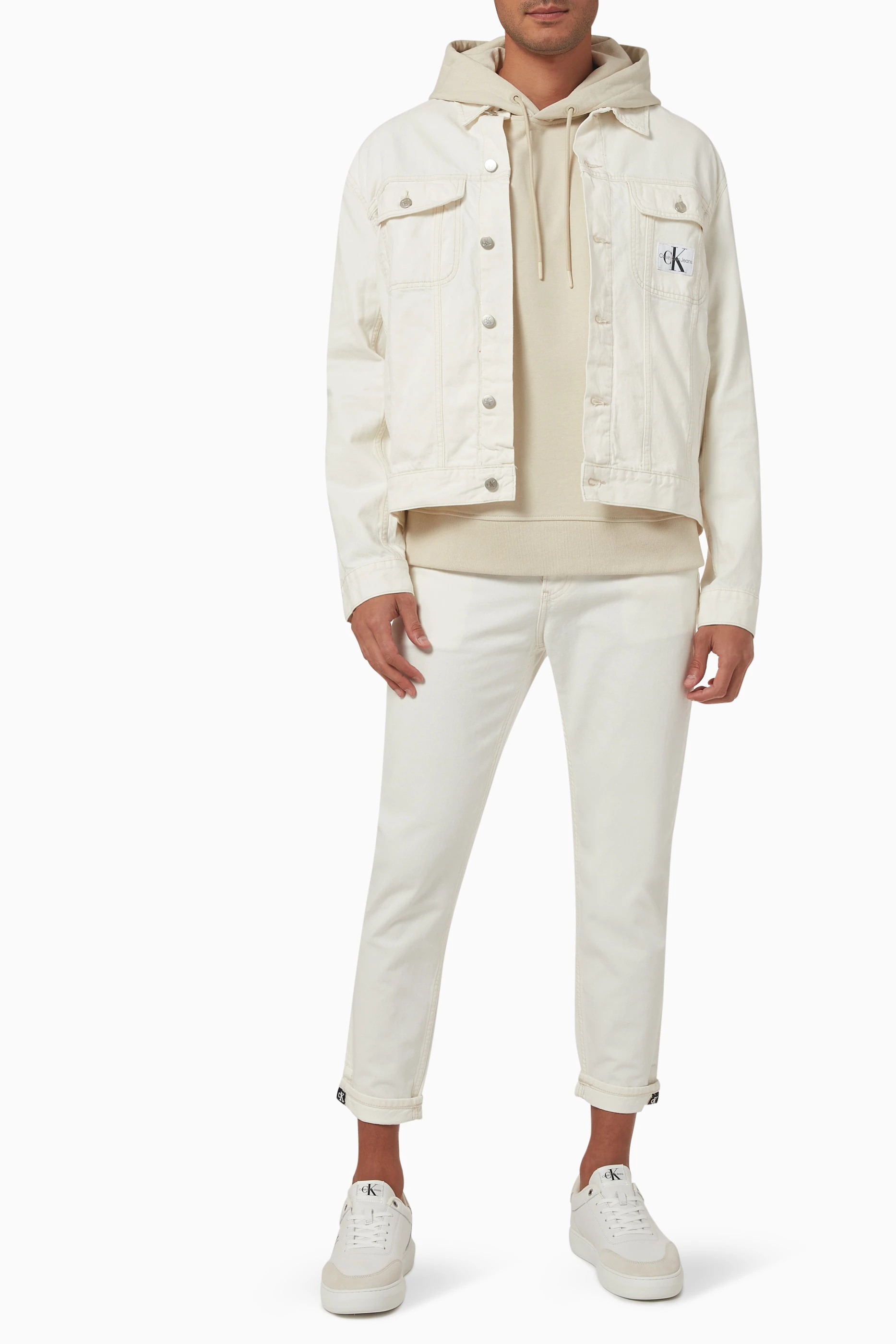 Calvin klein white denim jacket 2025