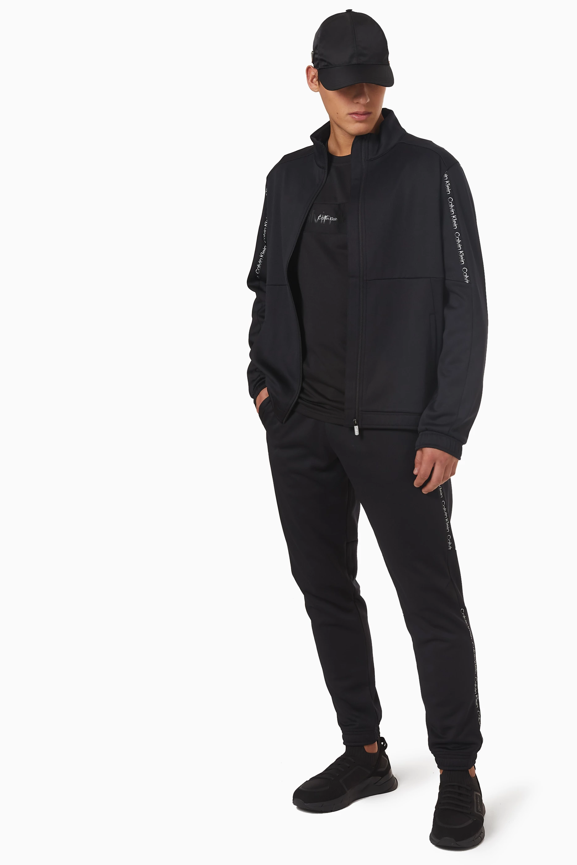 Buy Calvin Klein Performance Black Thermal Zip Up Jacket in Fleece