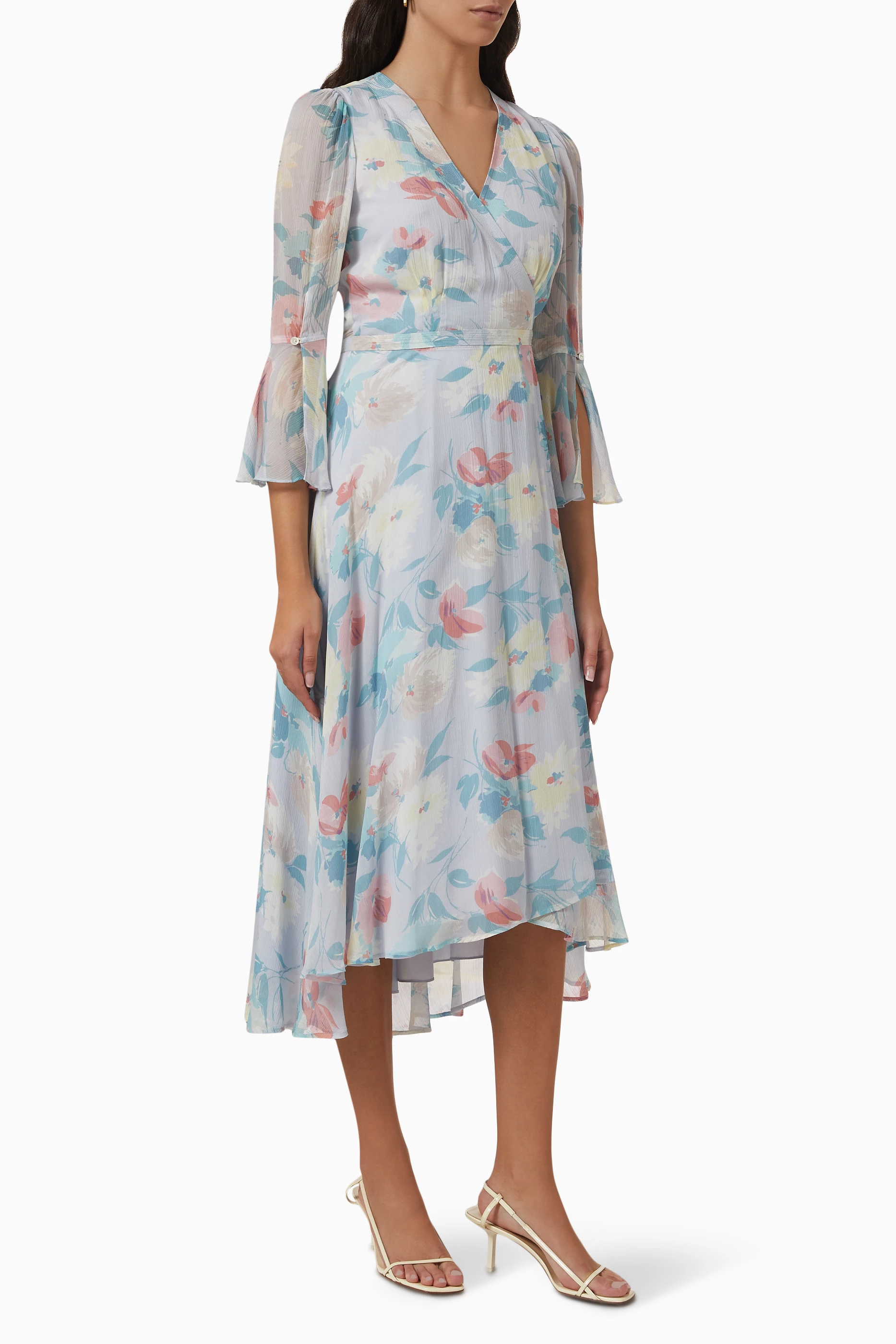 Ralph lauren floral print georgette dress shop