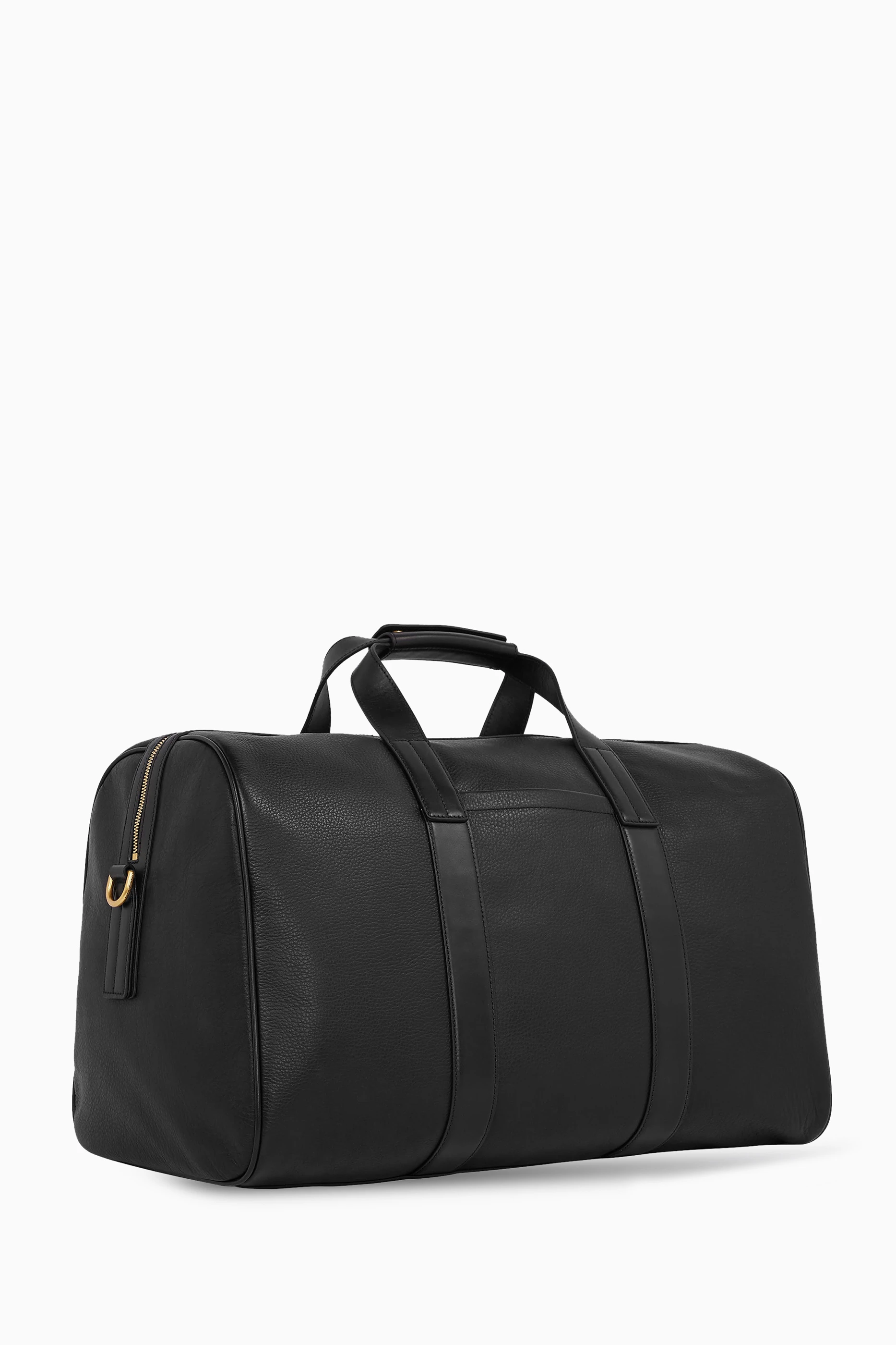 Leather duffle hotsell bag black
