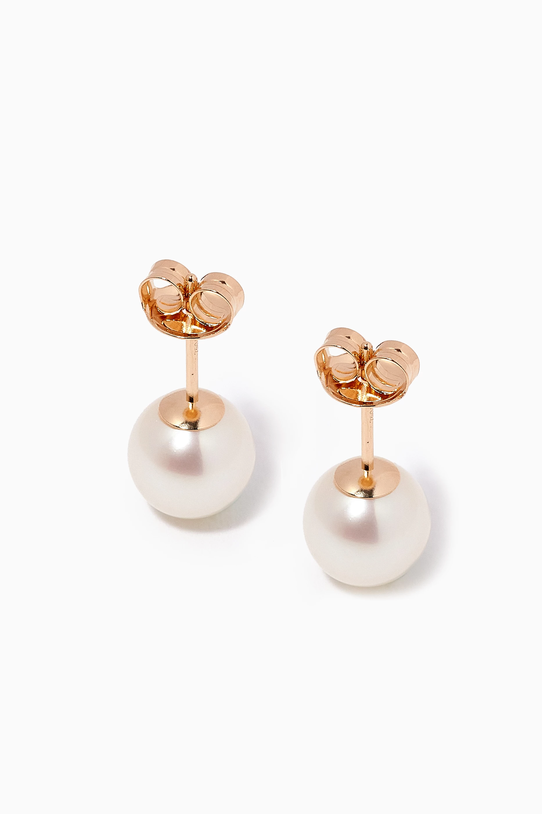 Pearl stud discount earrings gold