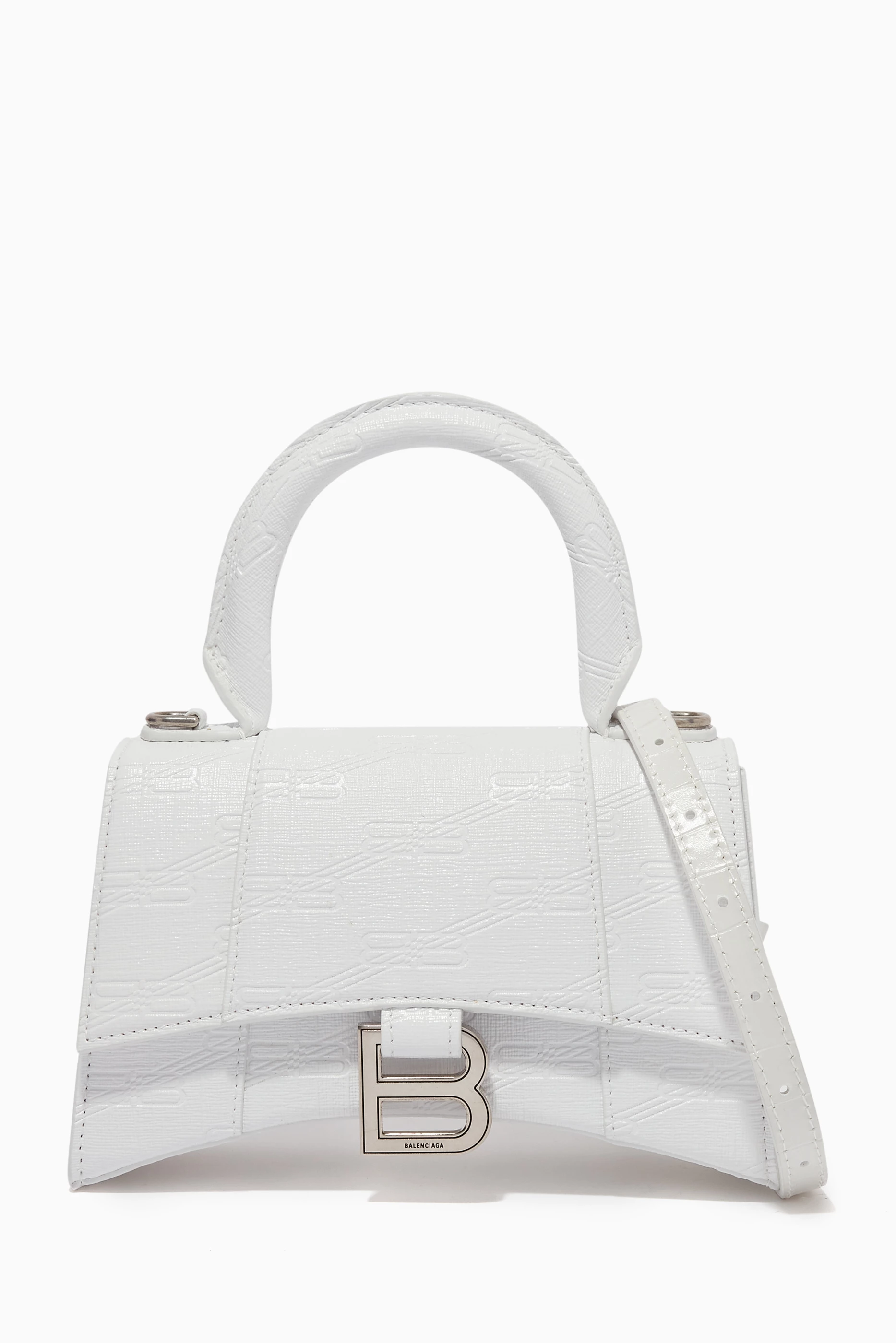 Balenciaga hourglass bag discount white