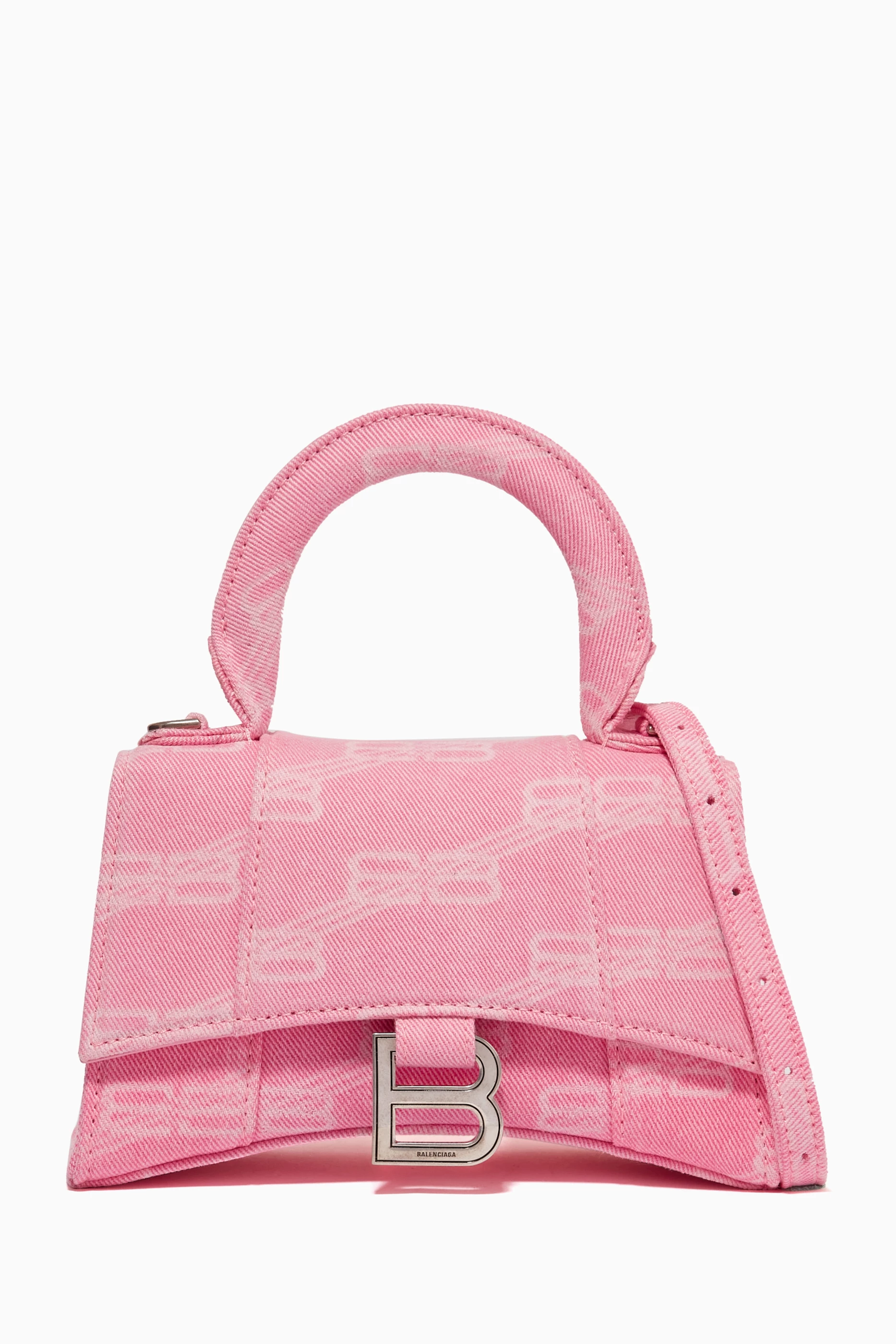 Balenciaga hourglass bag xs pink sales