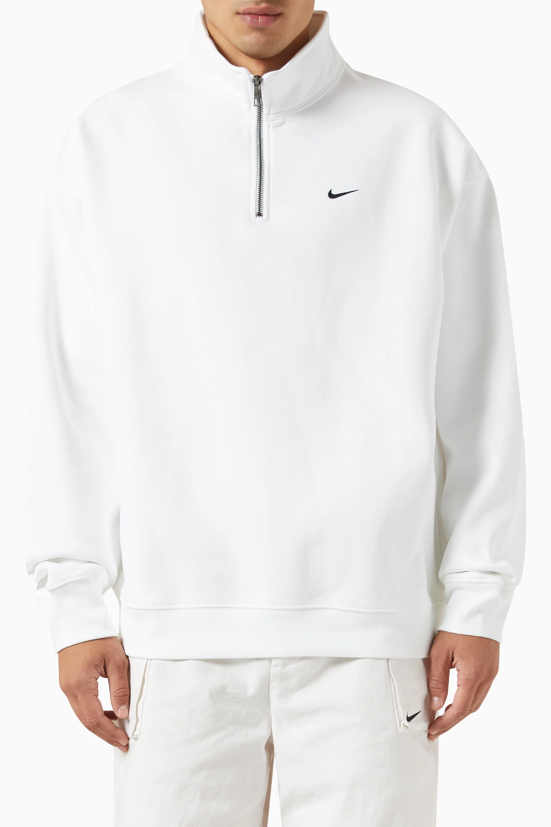 Nike half zip 2025 white