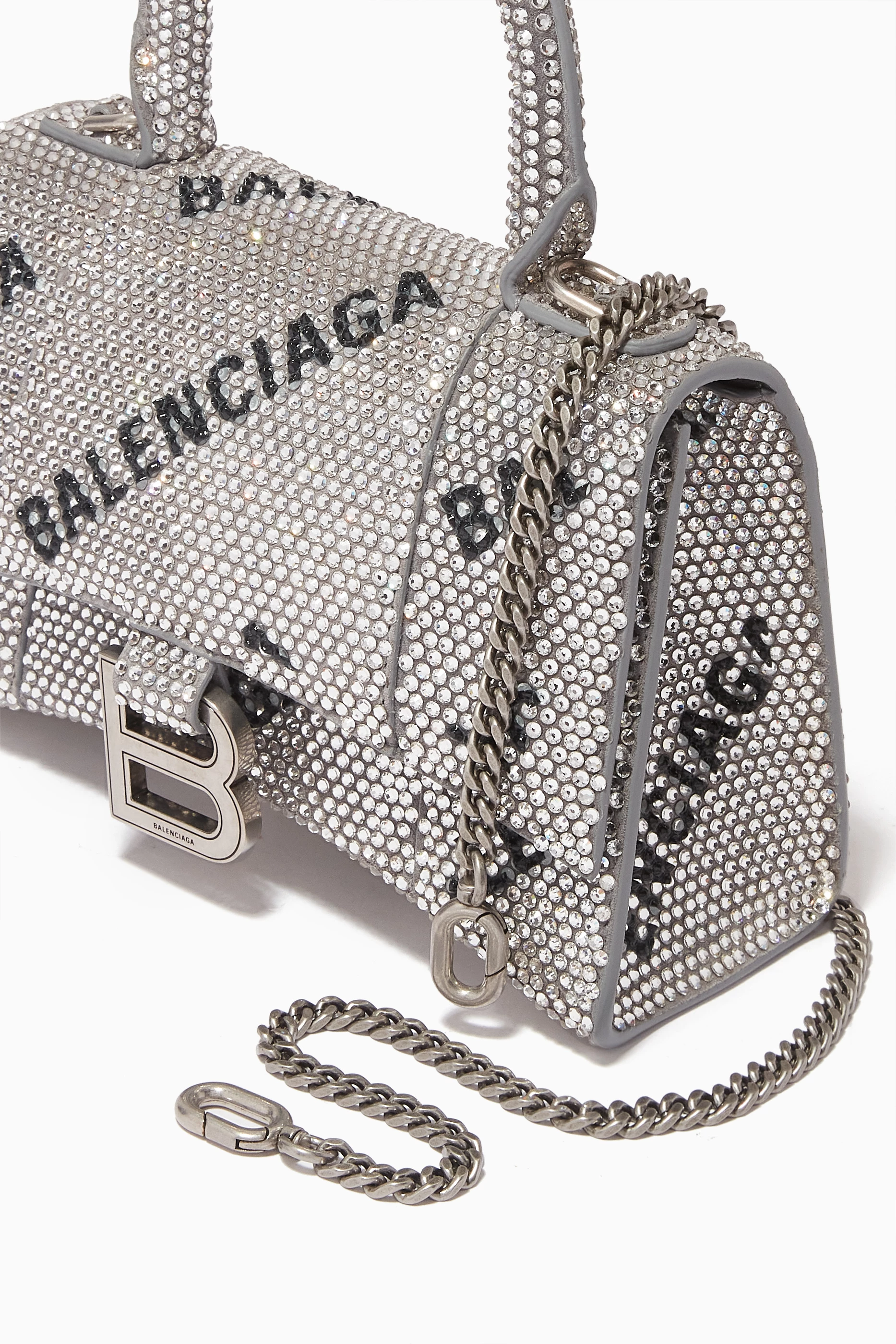 Balenciaga suede best sale bag silver