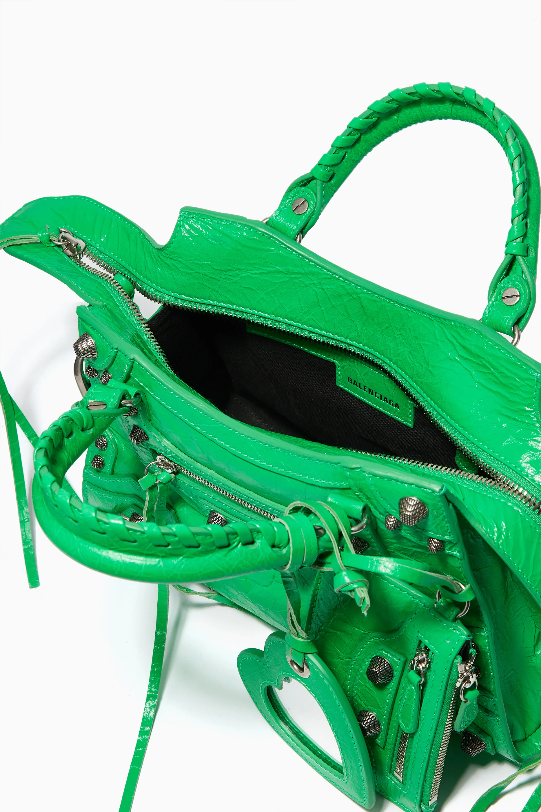 Balenciaga online neon purse