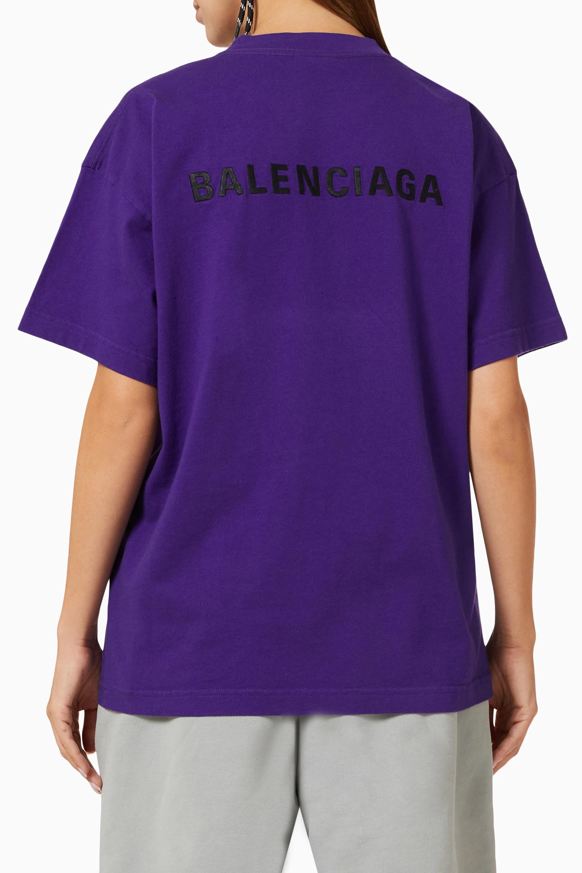 Balenciaga t shirt mens purple clearance