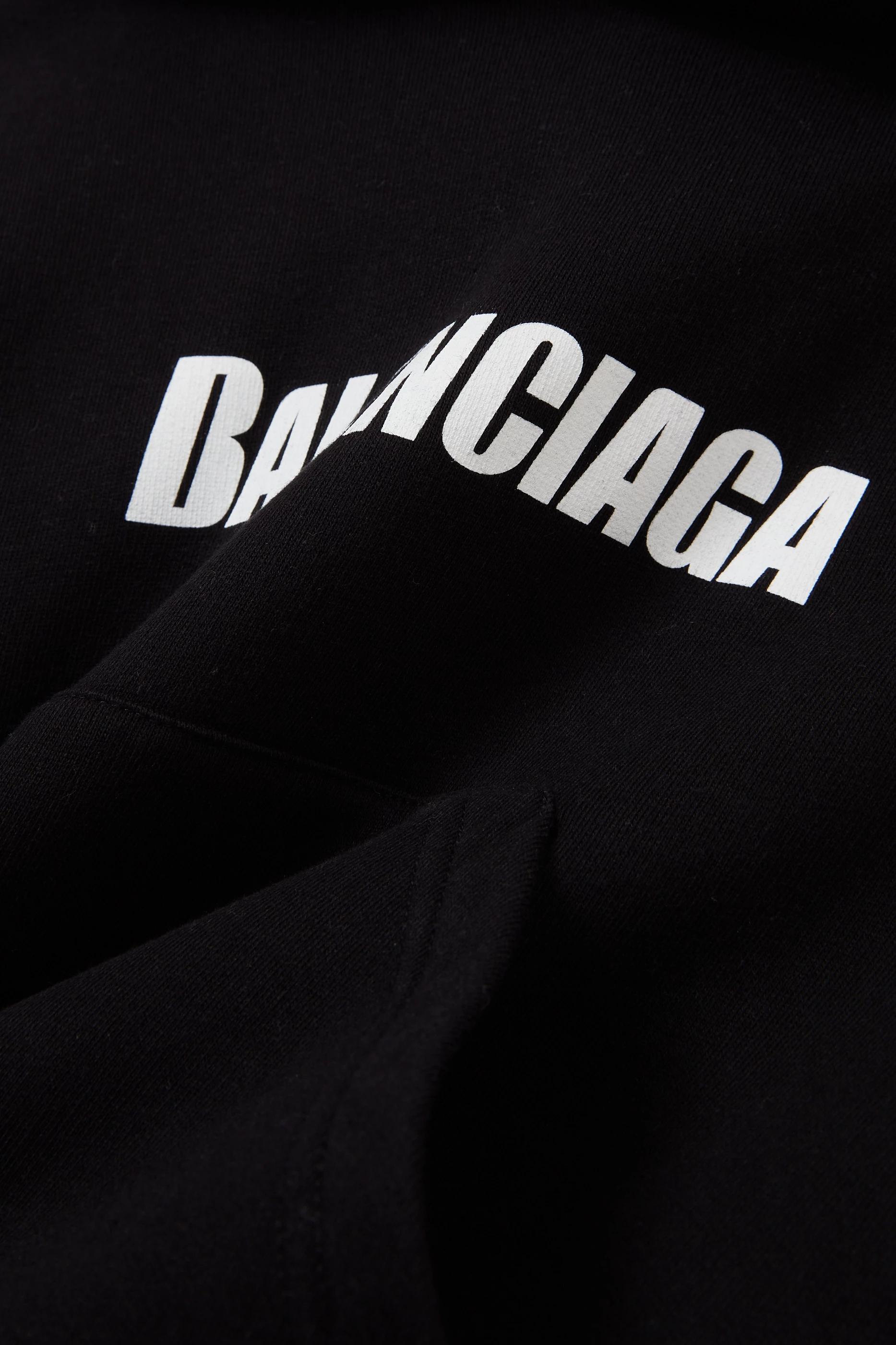 Buy Balenciaga Black Logo Hoodie in Cotton for UNISEX in UAE Ounass