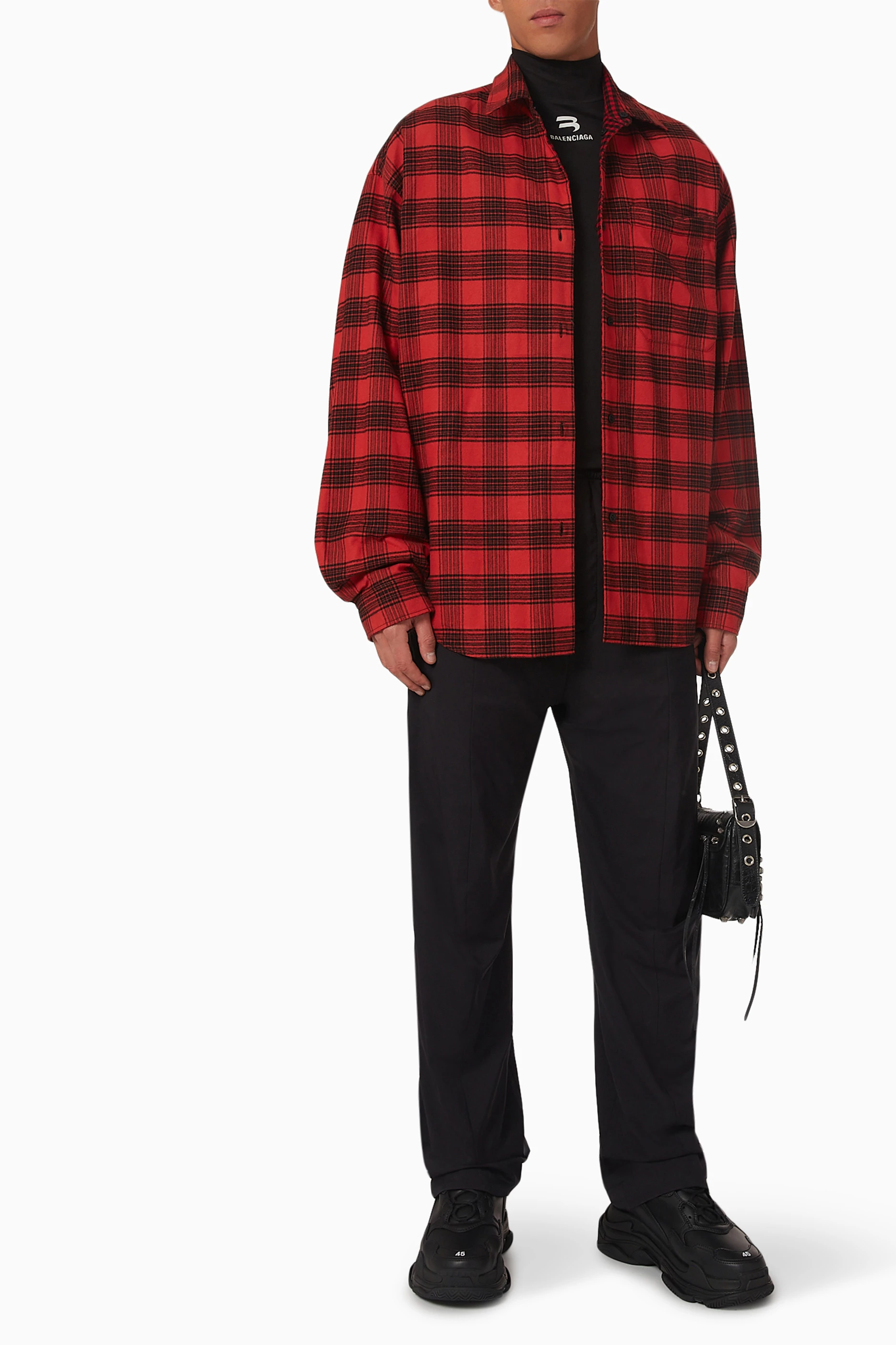 Balenciaga plaid jacket hotsell