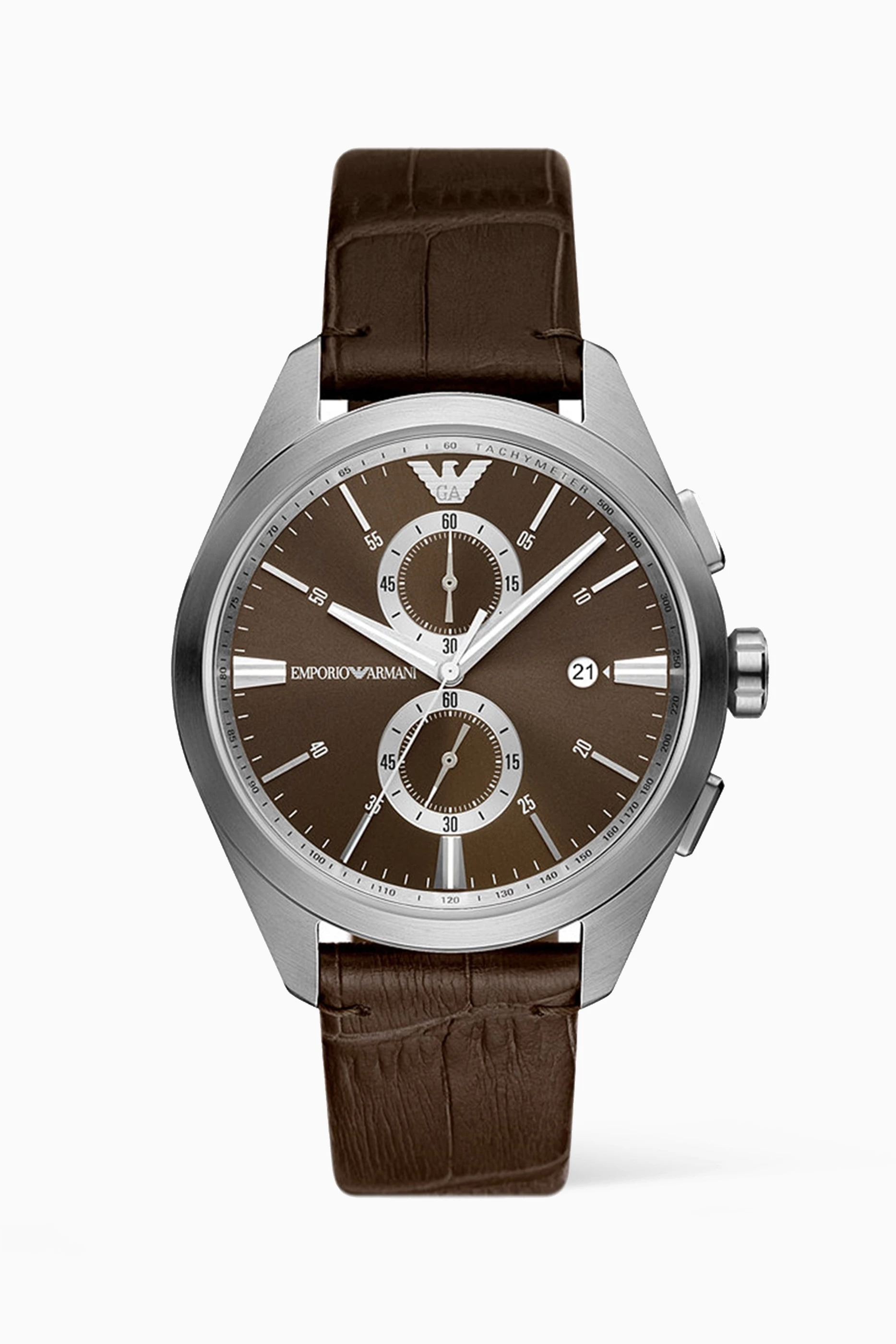 Buy Emporio Armani Brown Claudio Chrono Watch 43mm for Men in UAE Ounass