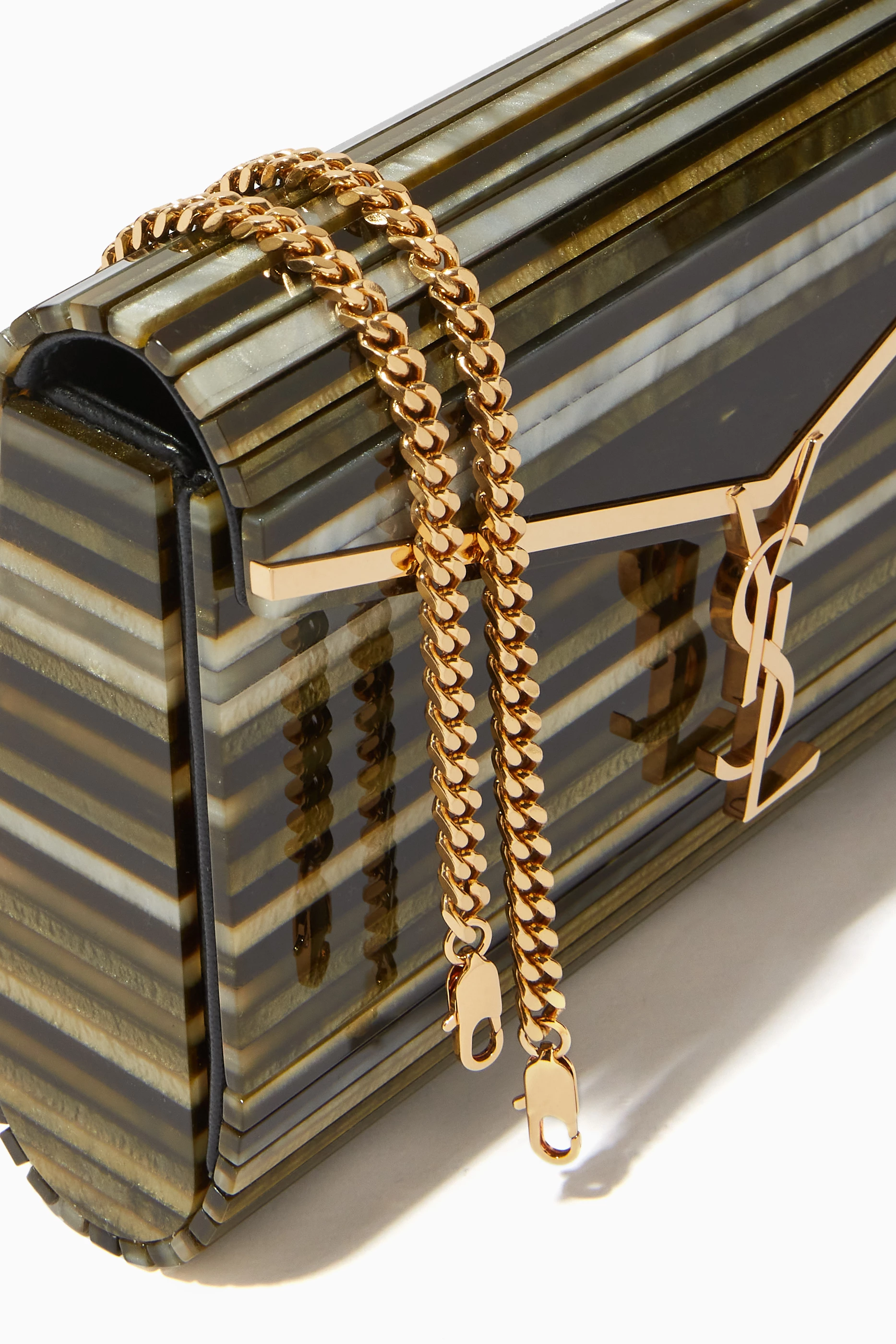 Saint laurent small kate wooden weave box bag online