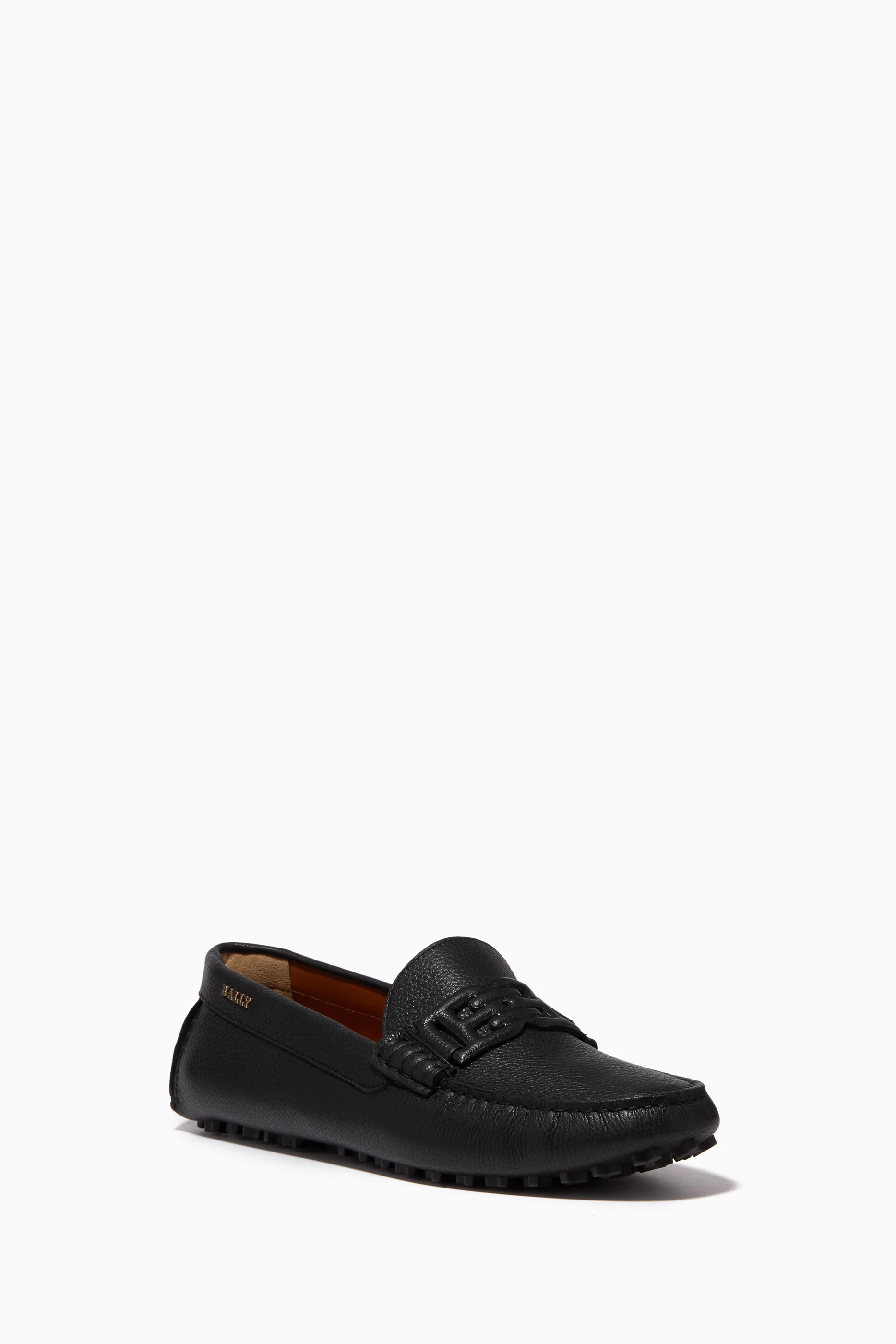 Bally black loafers clearance