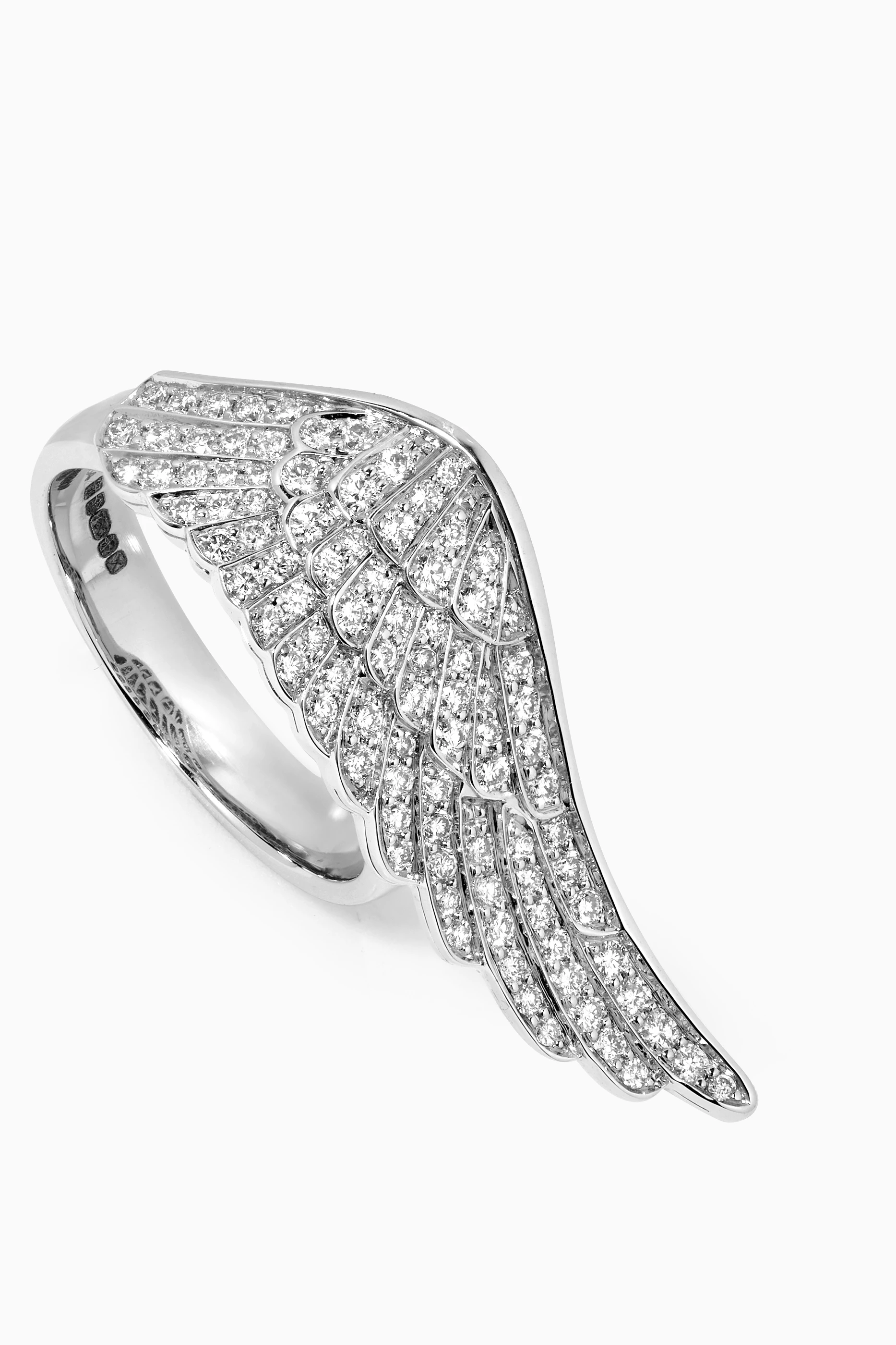 Buy Garrard White Classic Wings Diamond Ring in 18kt White Gold