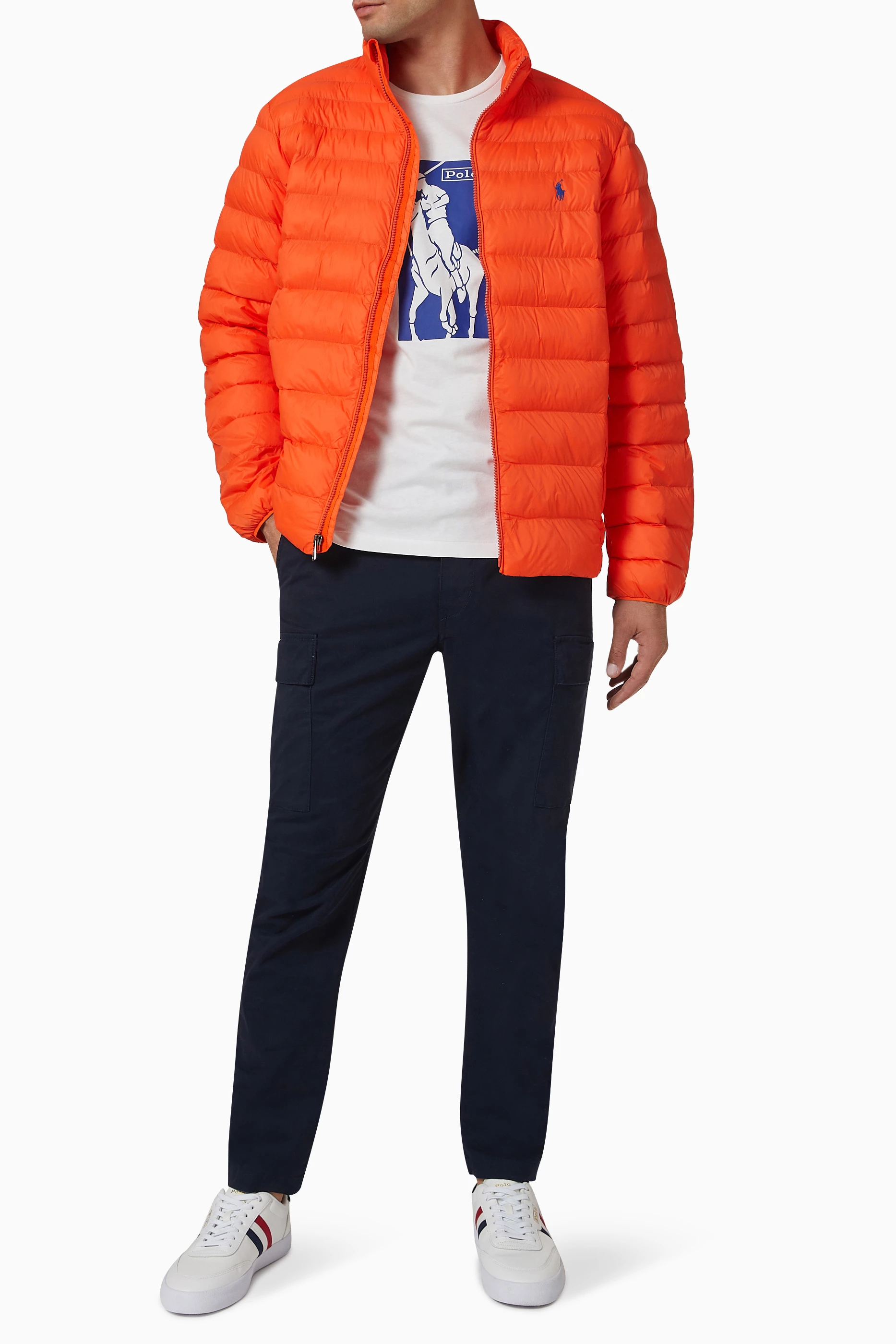 Orange polo jacket clearance