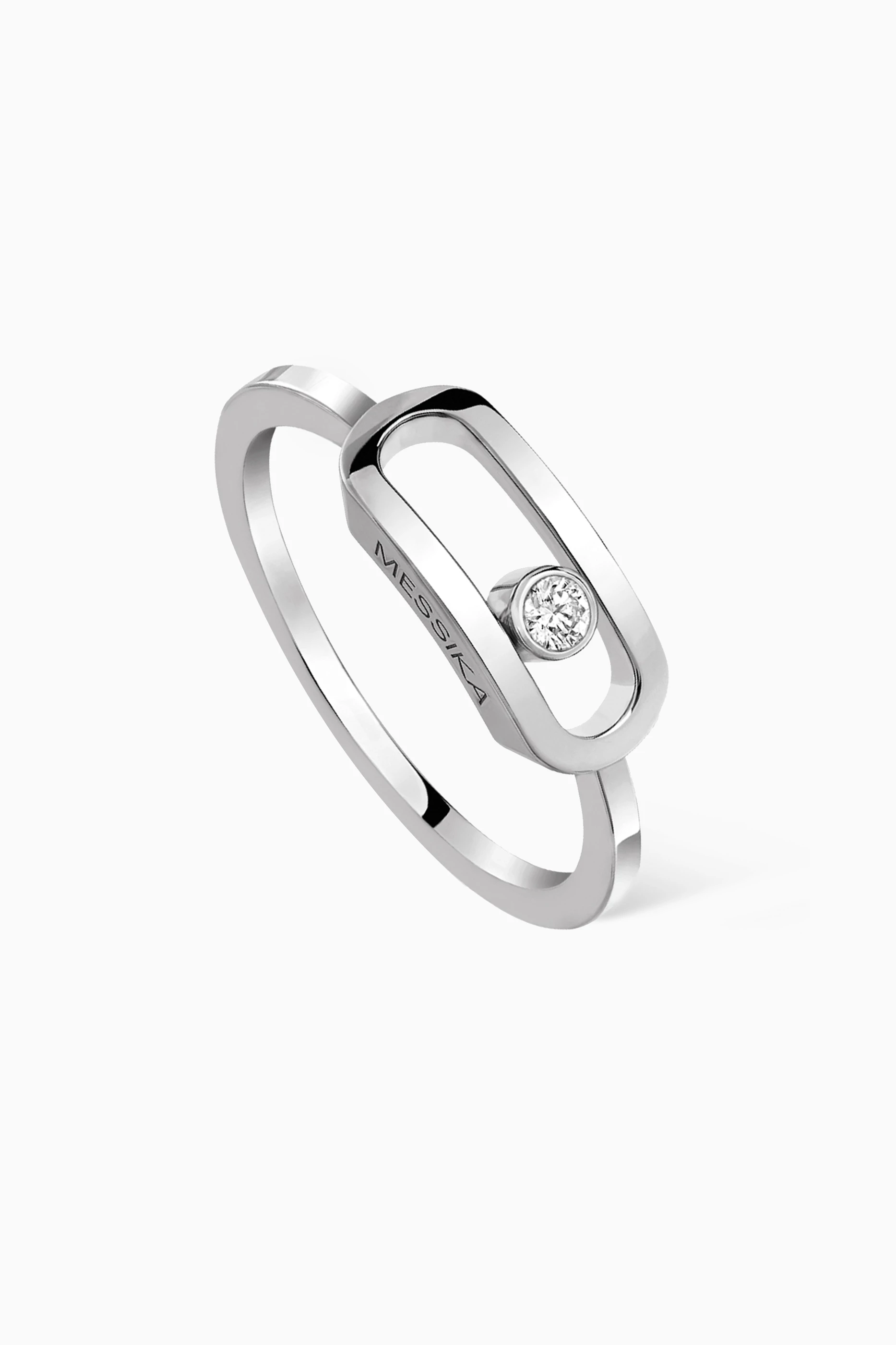 Buy Messika White Move Uno Diamond Ring in 18kt White Gold for