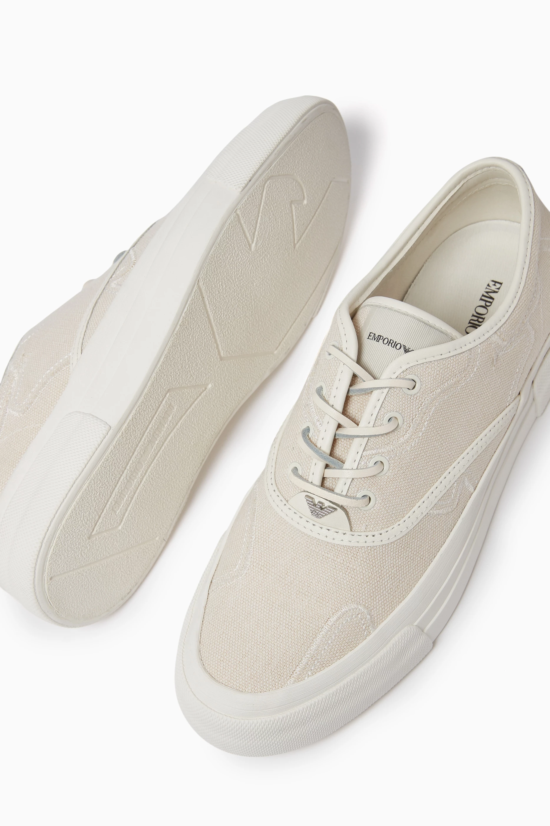 Armani canvas shoes hotsell