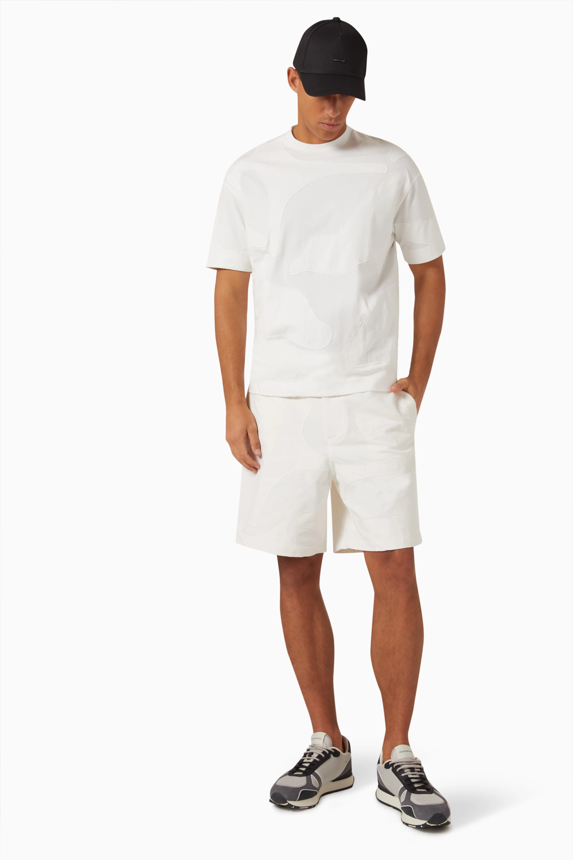Emporio armani denim shorts top