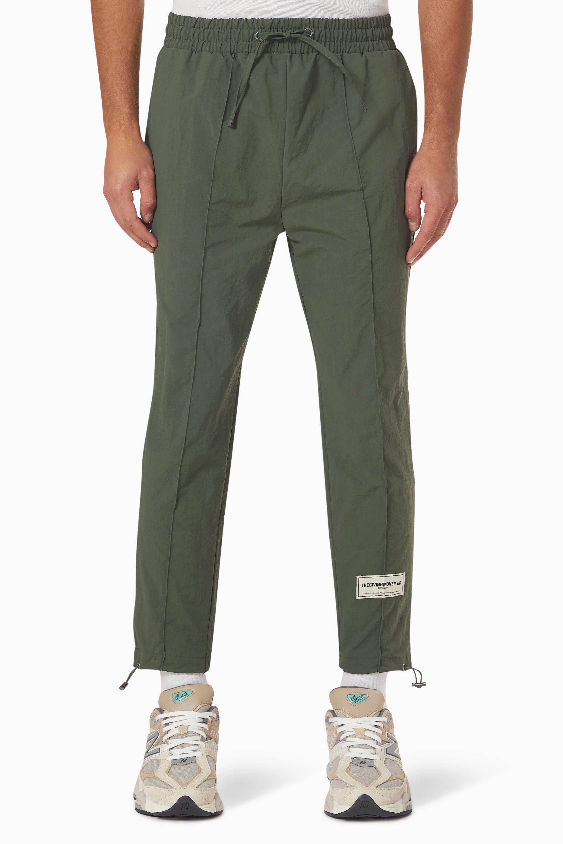 Buy The Giving Movement Green Skinny Pants in Recycled Nylon for