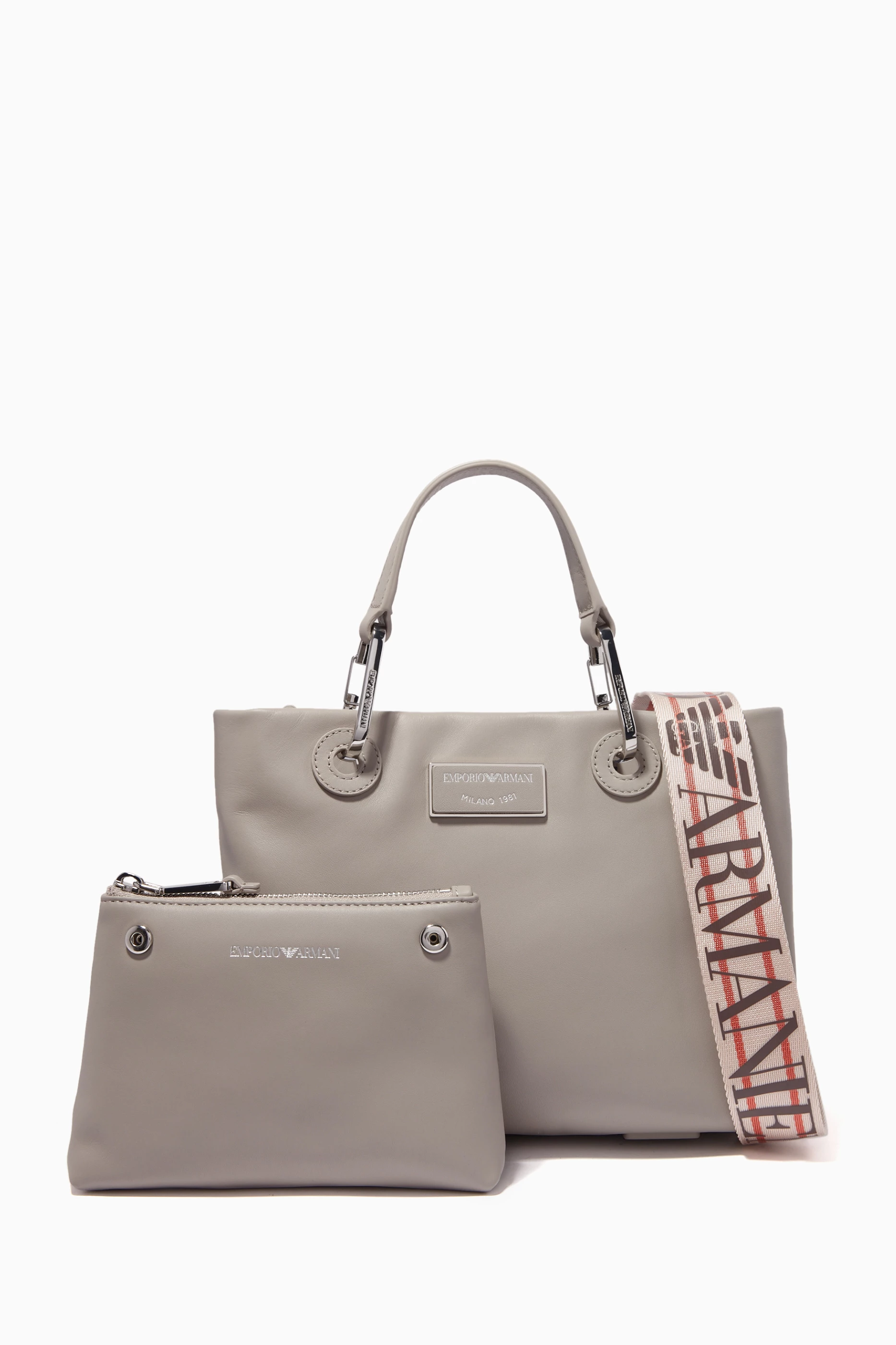 Grey outlet armani bag