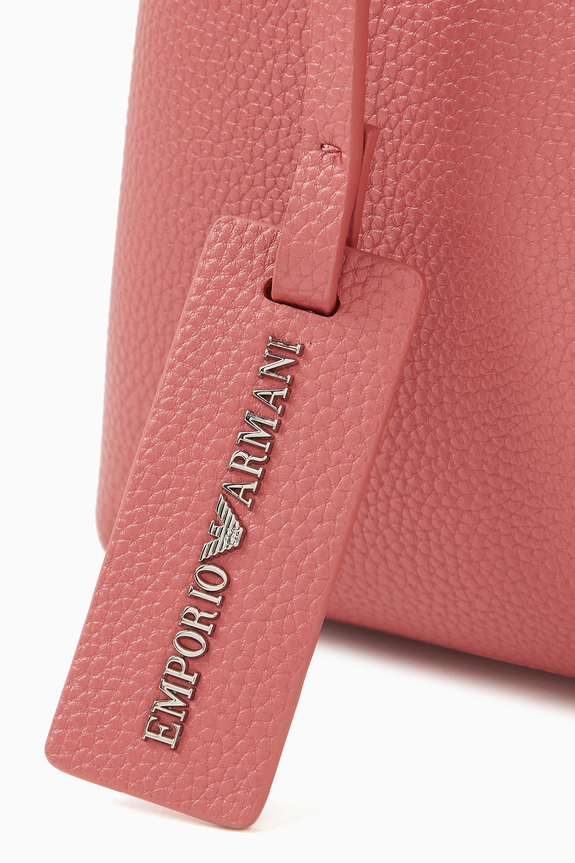 Buy Emporio Armani Pink XS My EA Tote Bag in Faux Leather for