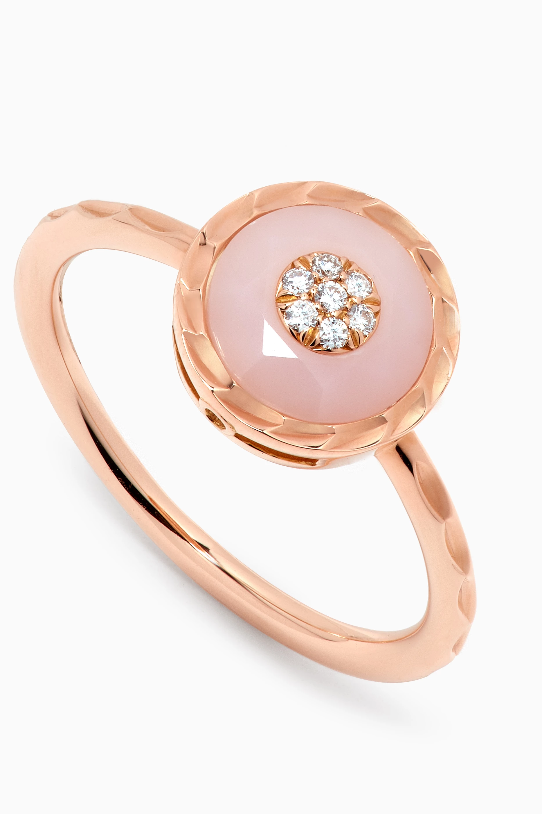 Pink sales gold ring